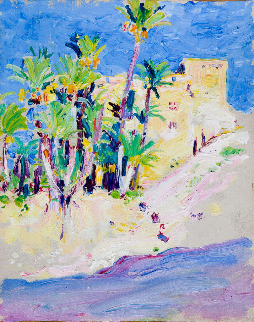 Landscape with Palm Trees, by Joseph Lindon Smith, public domain