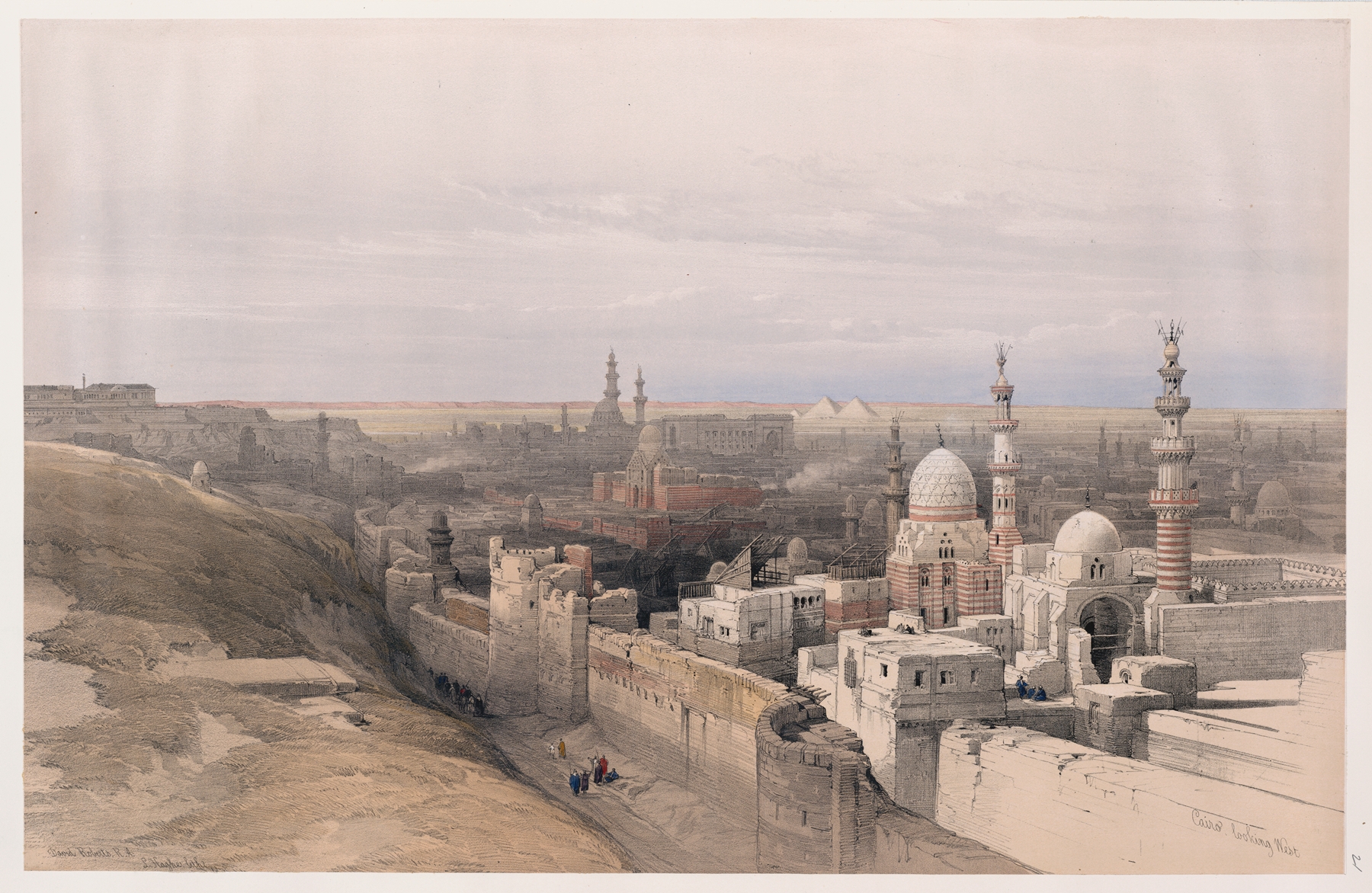 Cairo; looking west by David Roberts, medium unknown