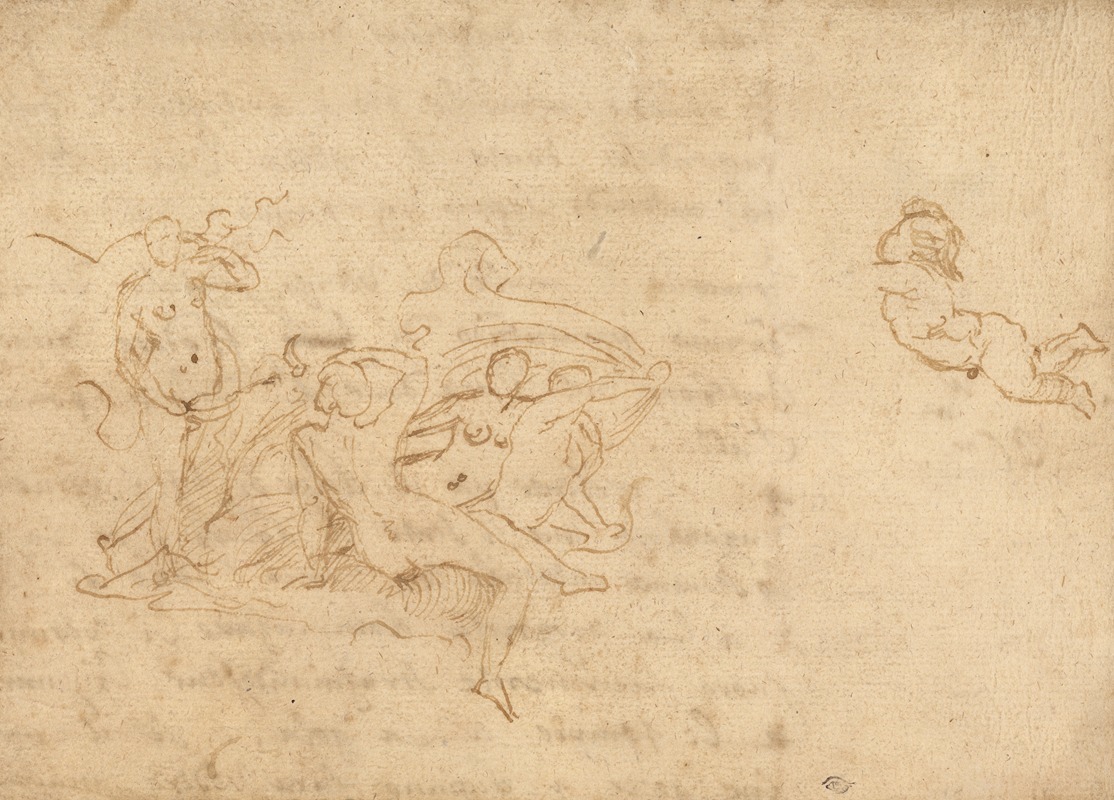 A study depicting Neptune and Amphitrite in a dynamic composition.