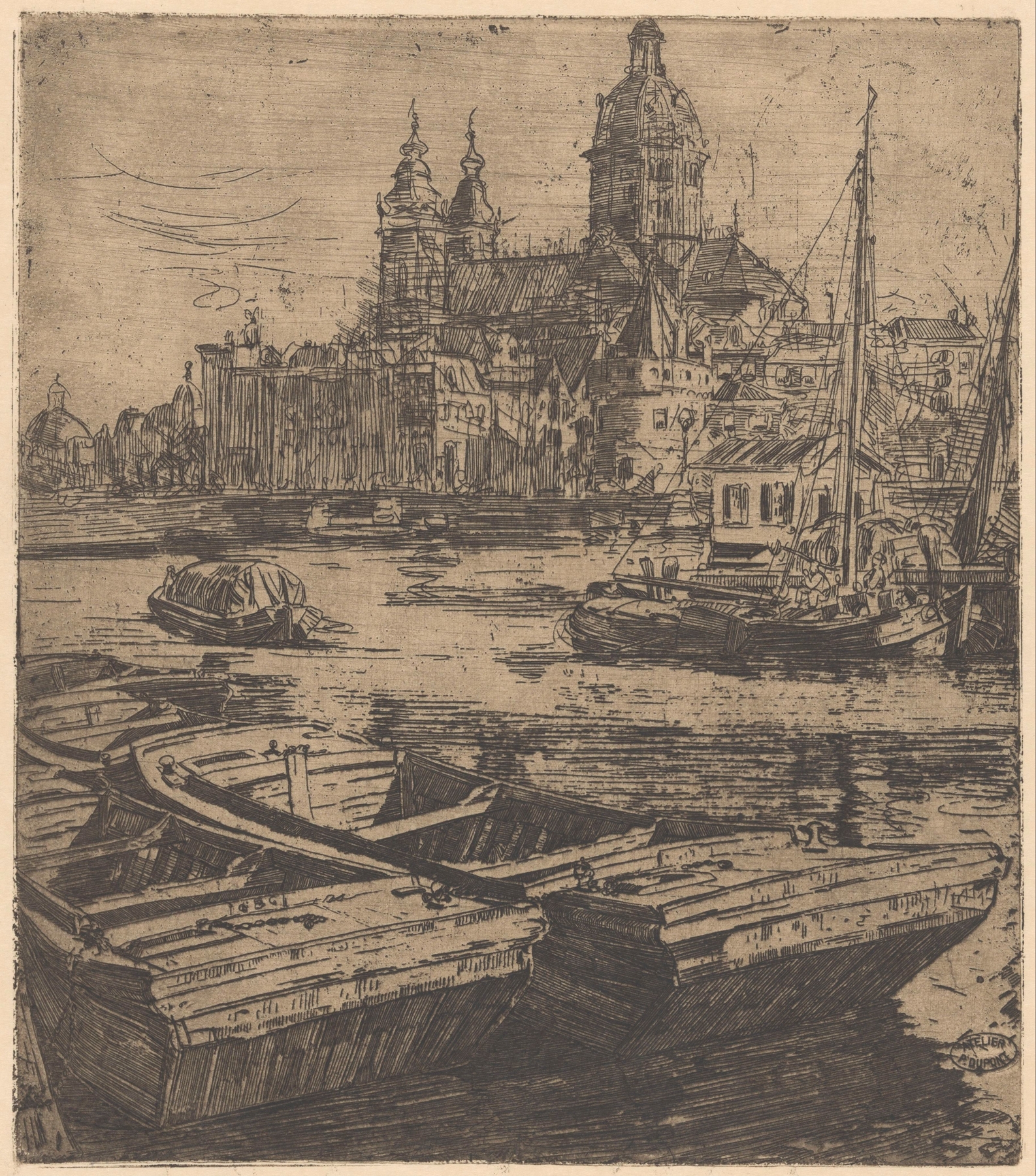 Basiliek van de Heilige Nicolaas in Amsterdam, oil on canvas by Pieter Dupont