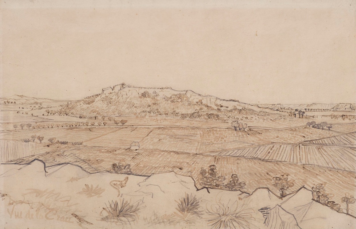 Vincent van Gogh's 'The Plain of La Crau' captures a vibrant landscape with swirling colors.