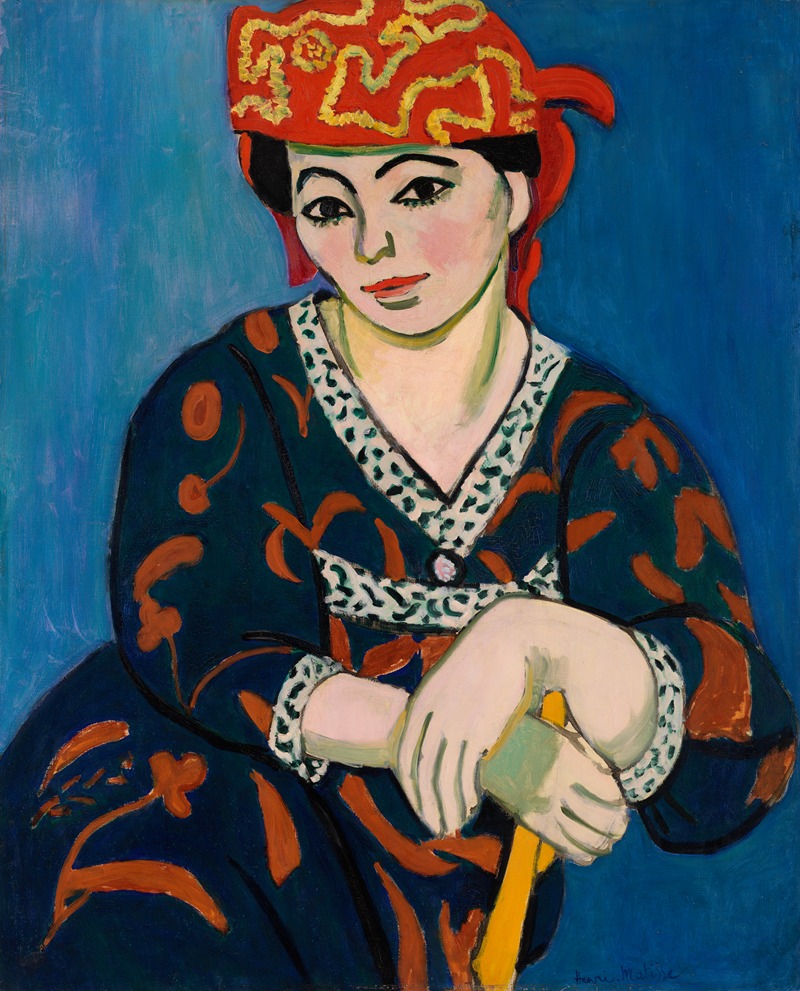 Henri Matisse's 'Red Madras Headdress' showcases vibrant colors and intricate patterns.