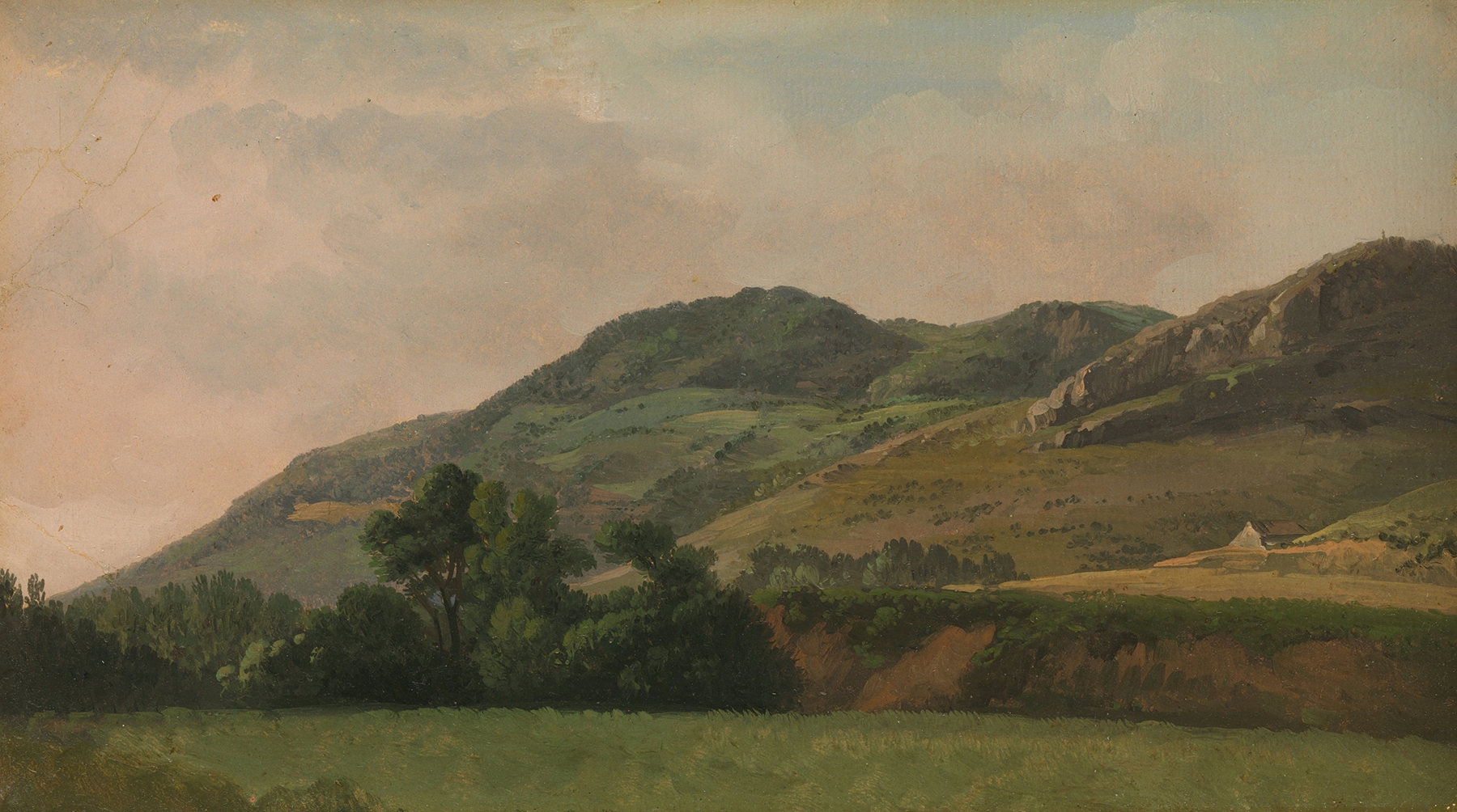 Mountainous Landscape at Tivoli, by Simon Denis, public domain