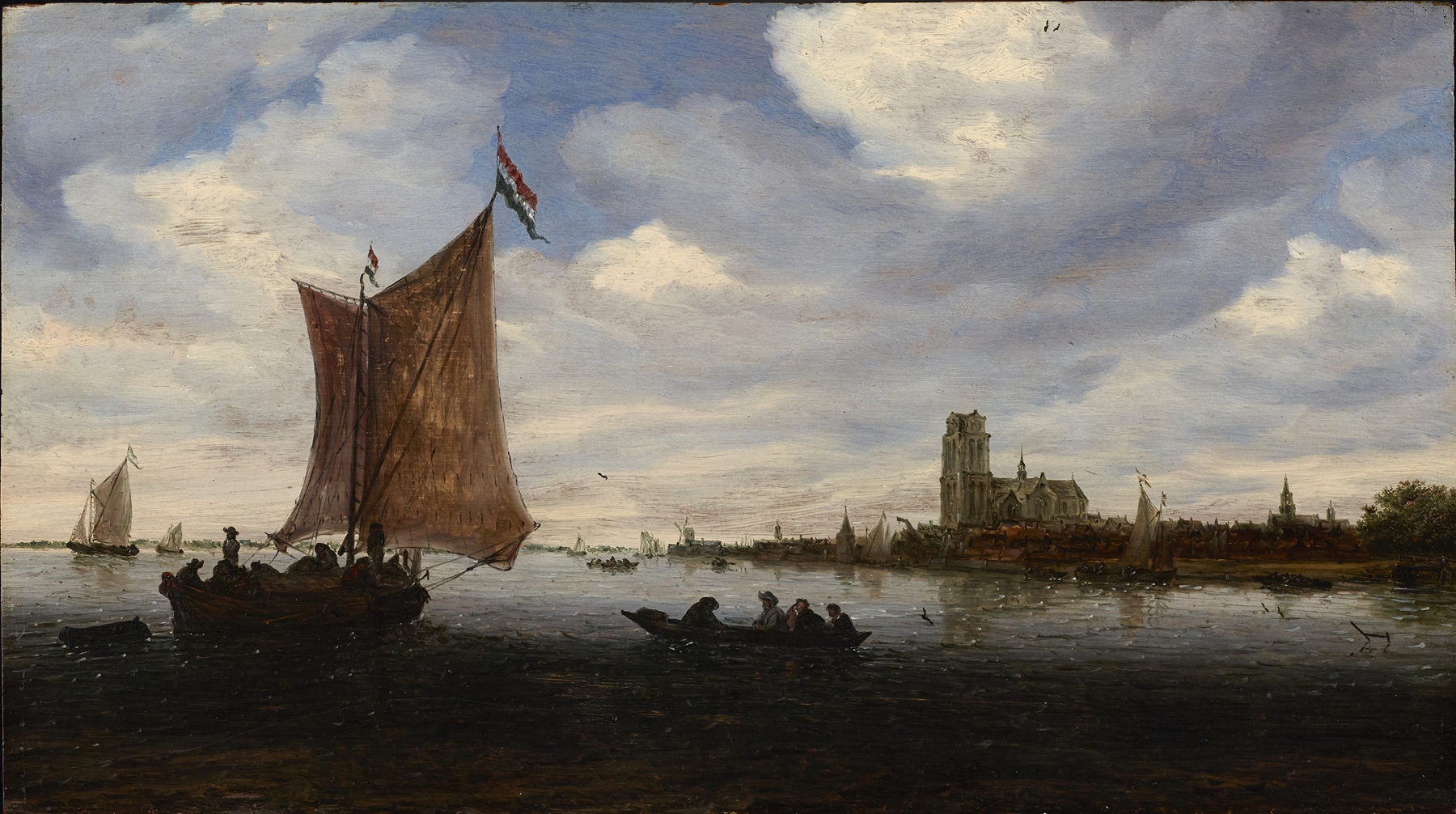 View of Dordrecht, by Salomon van Ruysdael, public domain