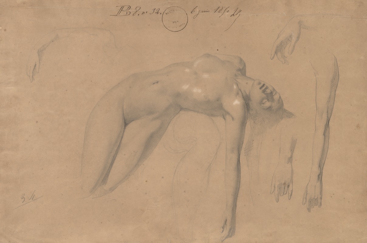 Reclining Female Nude by William Bouguereau