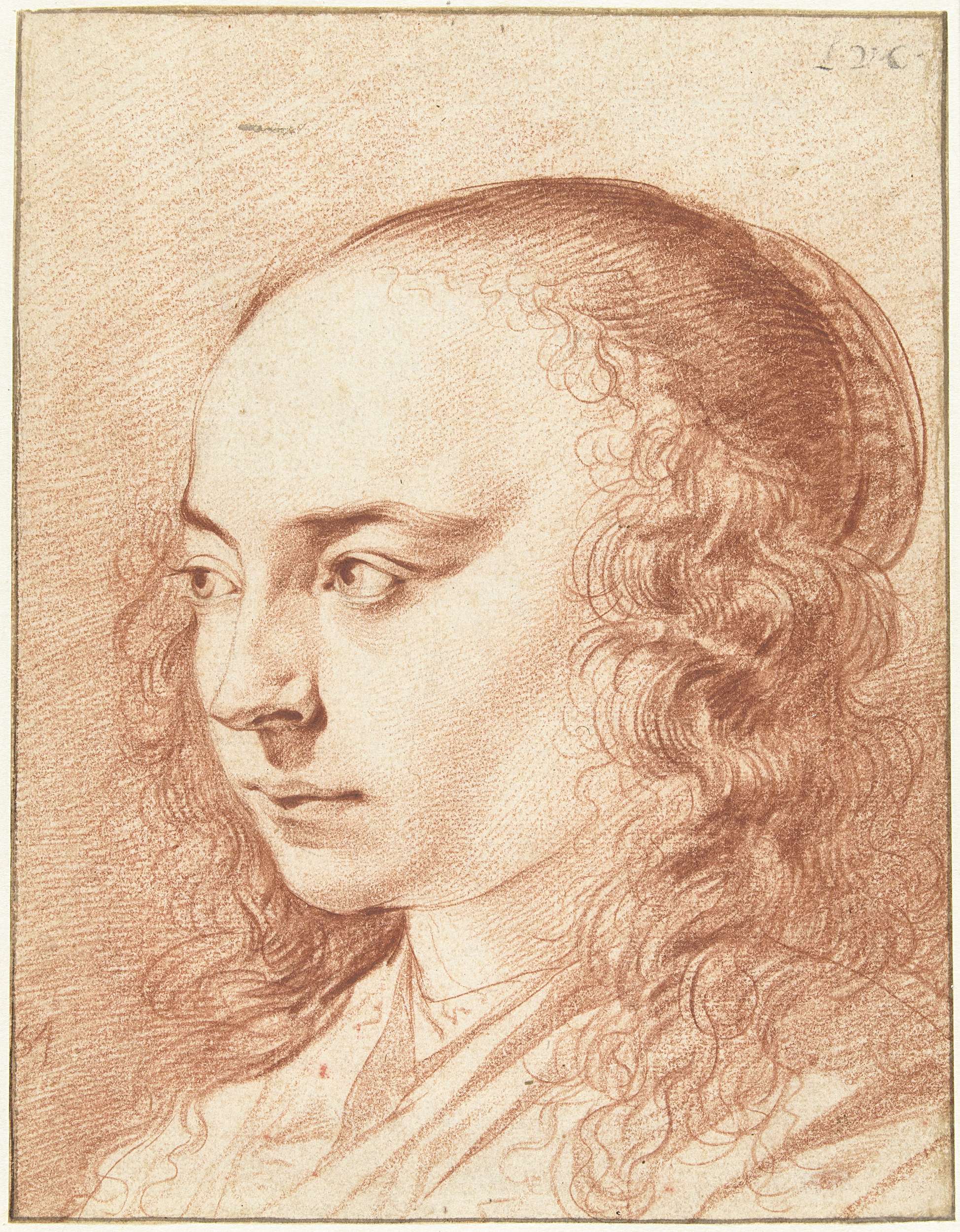 Portrait of a young woman by Leendert van der Cooghen, paper medium, serene gaze.