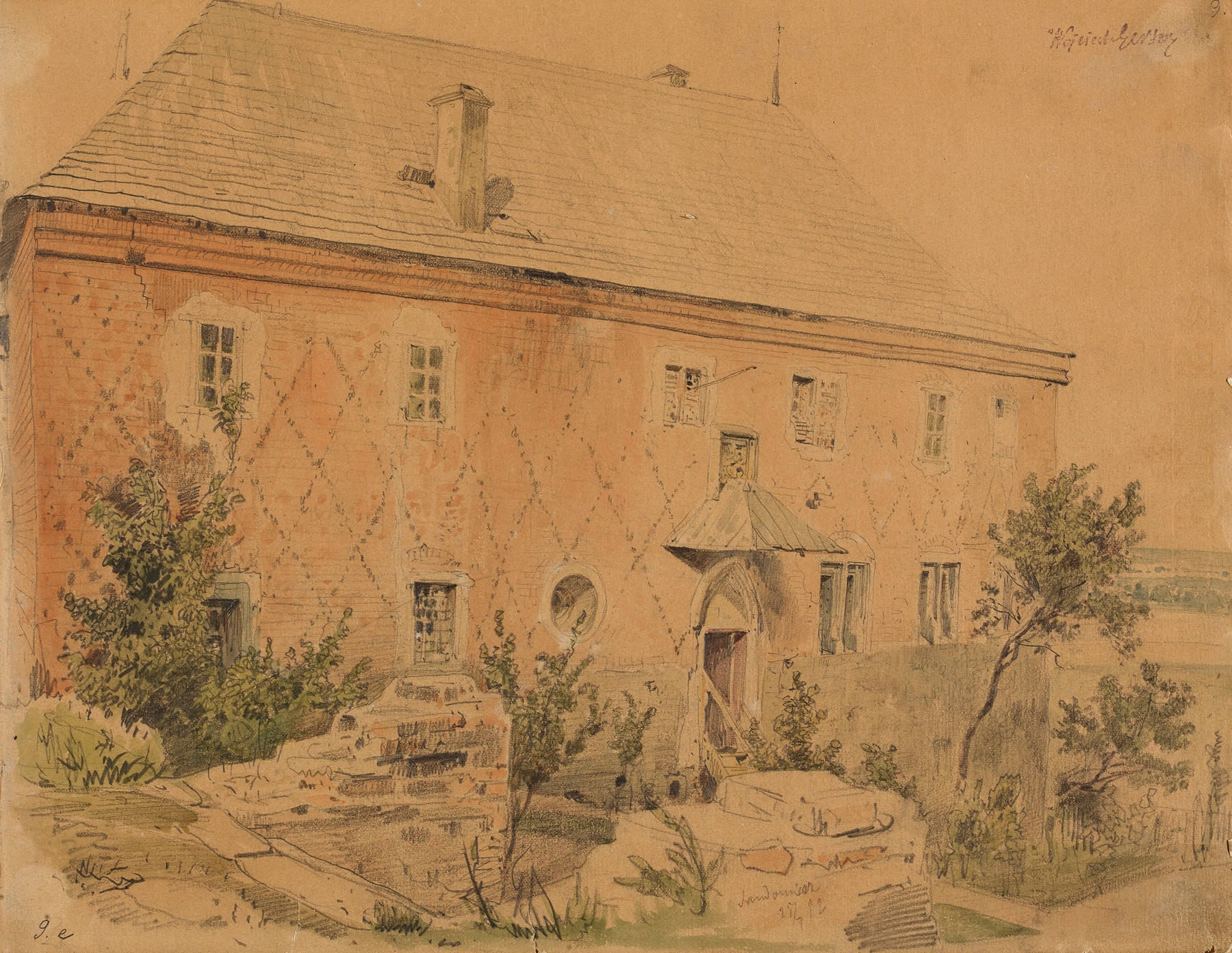 Dom Długosza w Sandomierzu by Wojciech Gerson, oil on canvas depicting intricate architecture