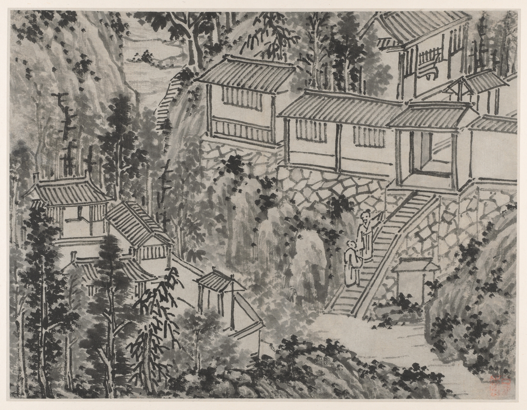 The Pine Retreat, by Shen Zhou, public domain