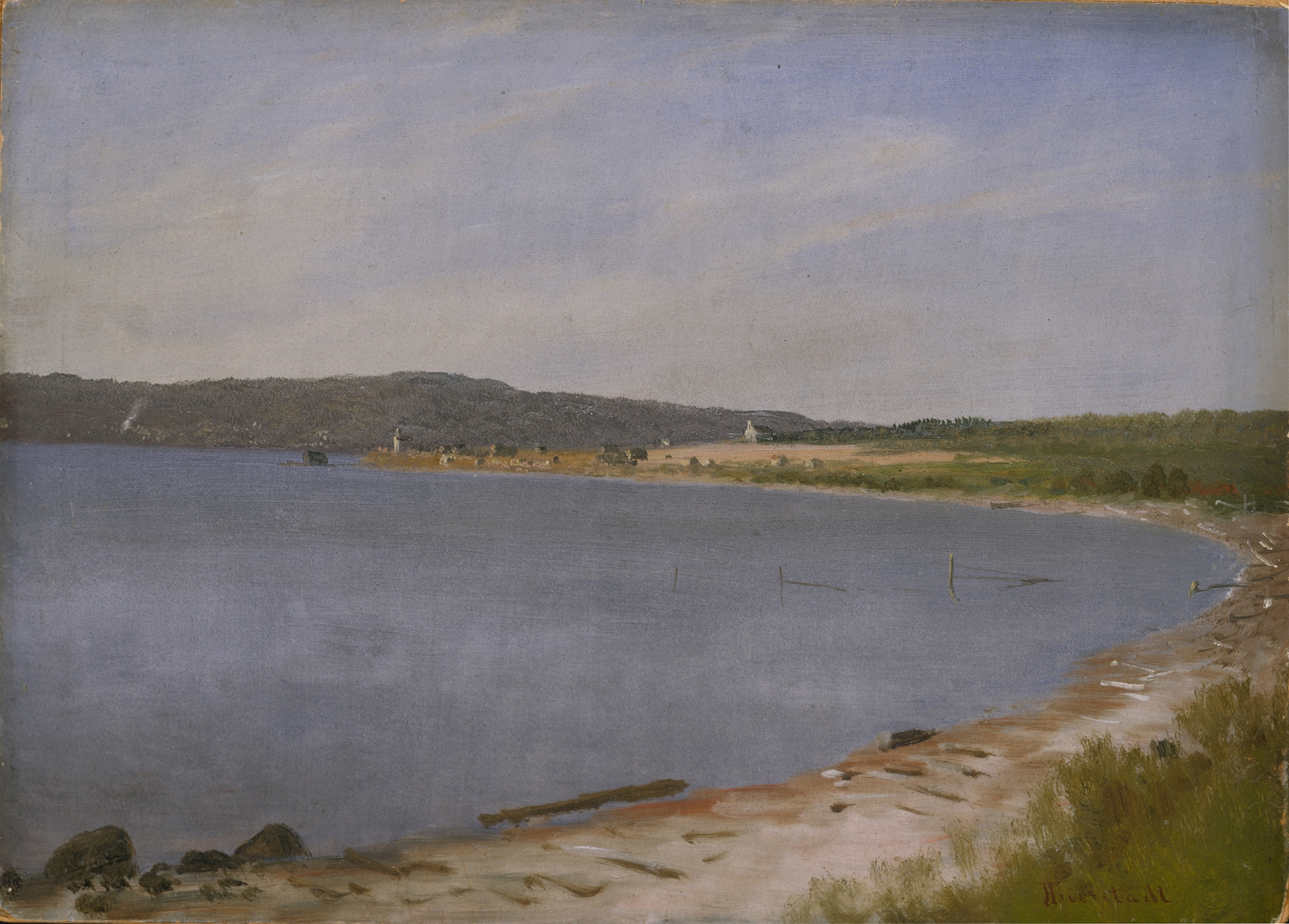 Marine scene of San Francisco Bay by Albert Bierstadt, oil painting
