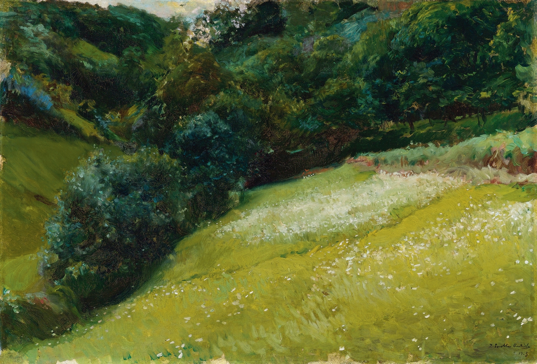Field in Asturias, oil on canvas by Joaquín Sorolla