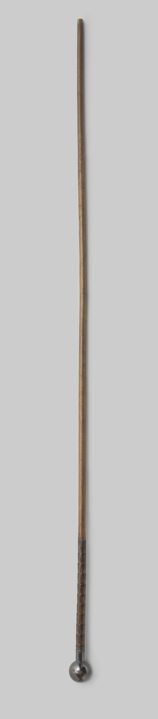 Decorative art umbrella handle made of beechwood and coconut palm by Gustav Schnitzler