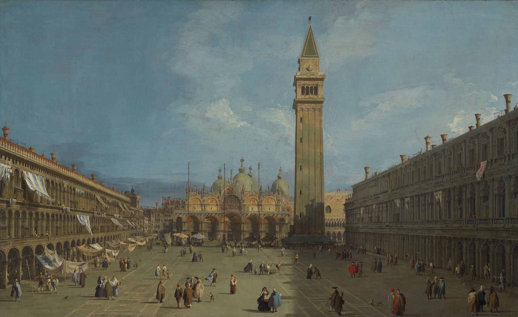 Piazza San Marco, by Canaletto, public domain