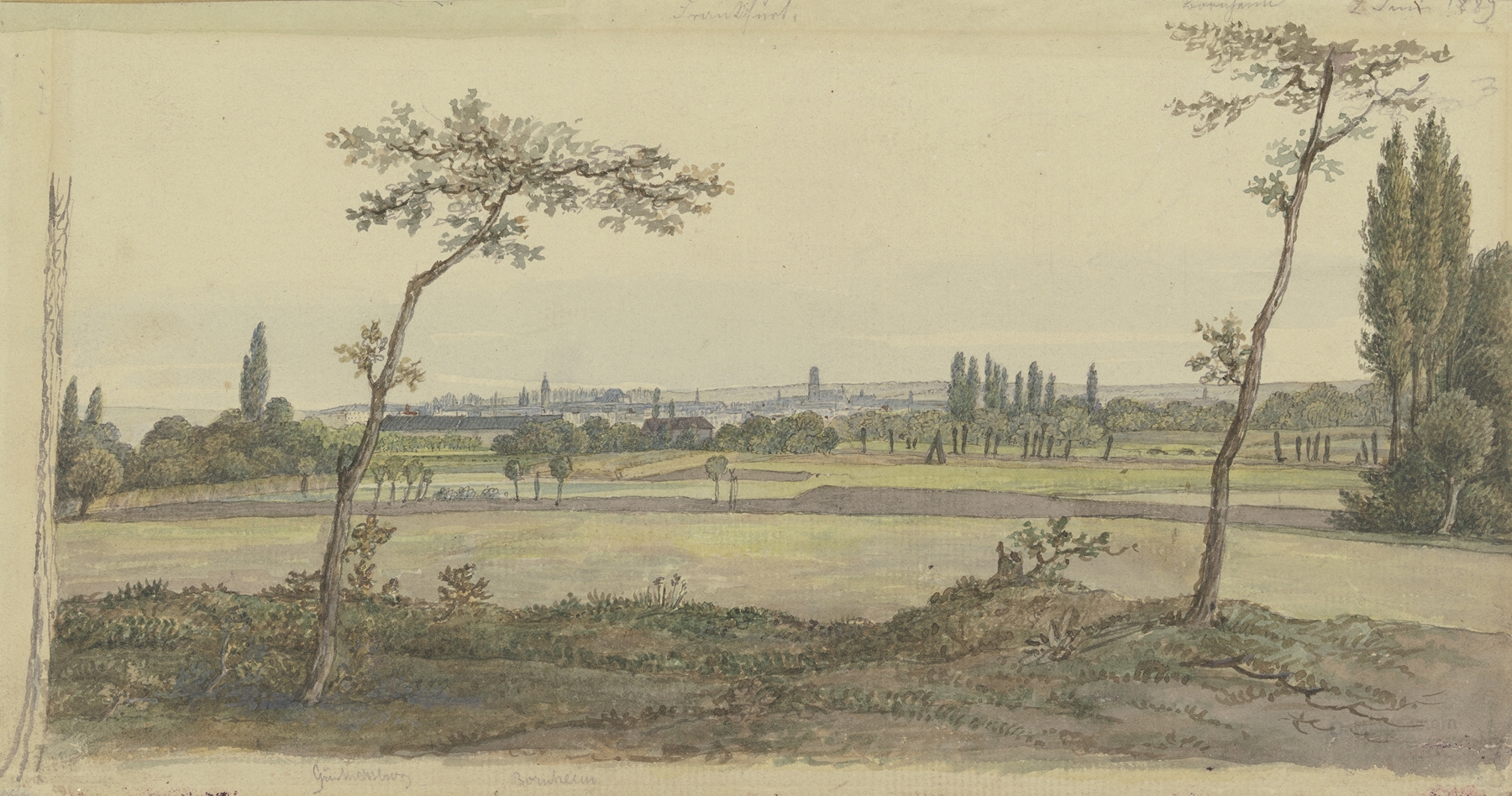 View of Frankfurt on the Main, by Carl Morgenstern, public domain