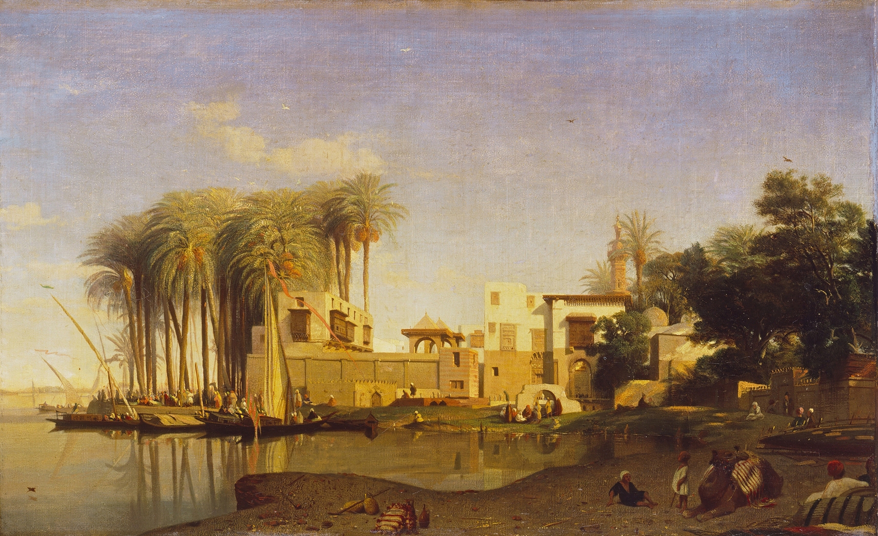 Beni Suef on the Nile, by Prosper Marilhat, public domain