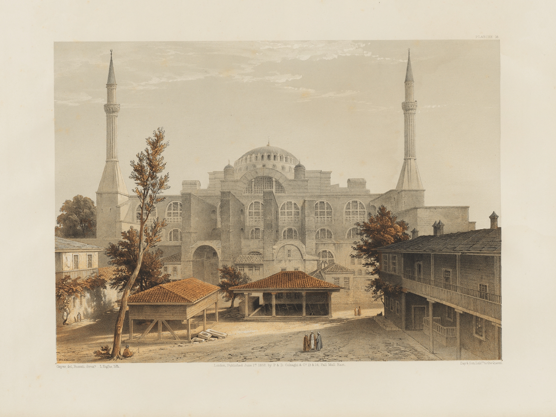 Aya Sofia, Constantinople; as recently restored by order of H. M. the sultan Abdul-Medjid Pl.16, by Gaspare Fossati, public domain