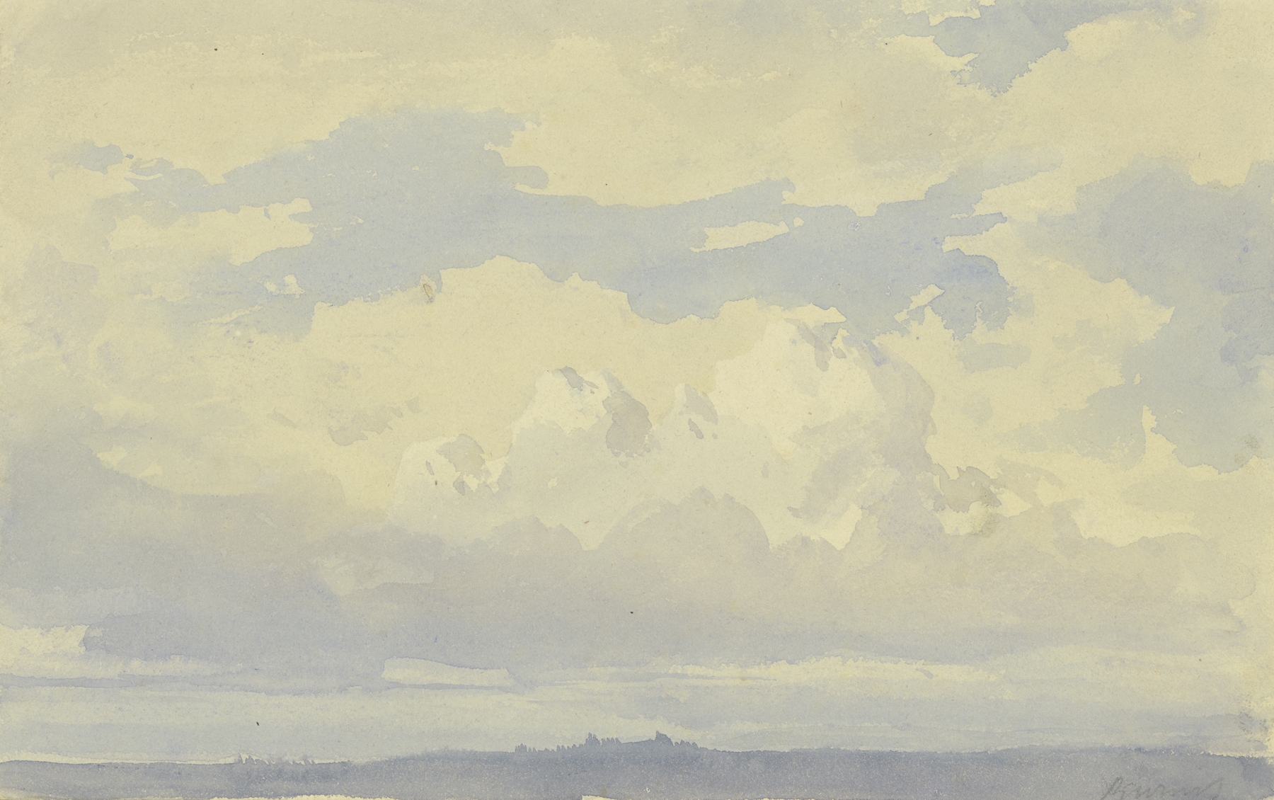 Studies of Clouds by Peter Burnitz, depicting soft clouds in a serene sky, medium unknown.