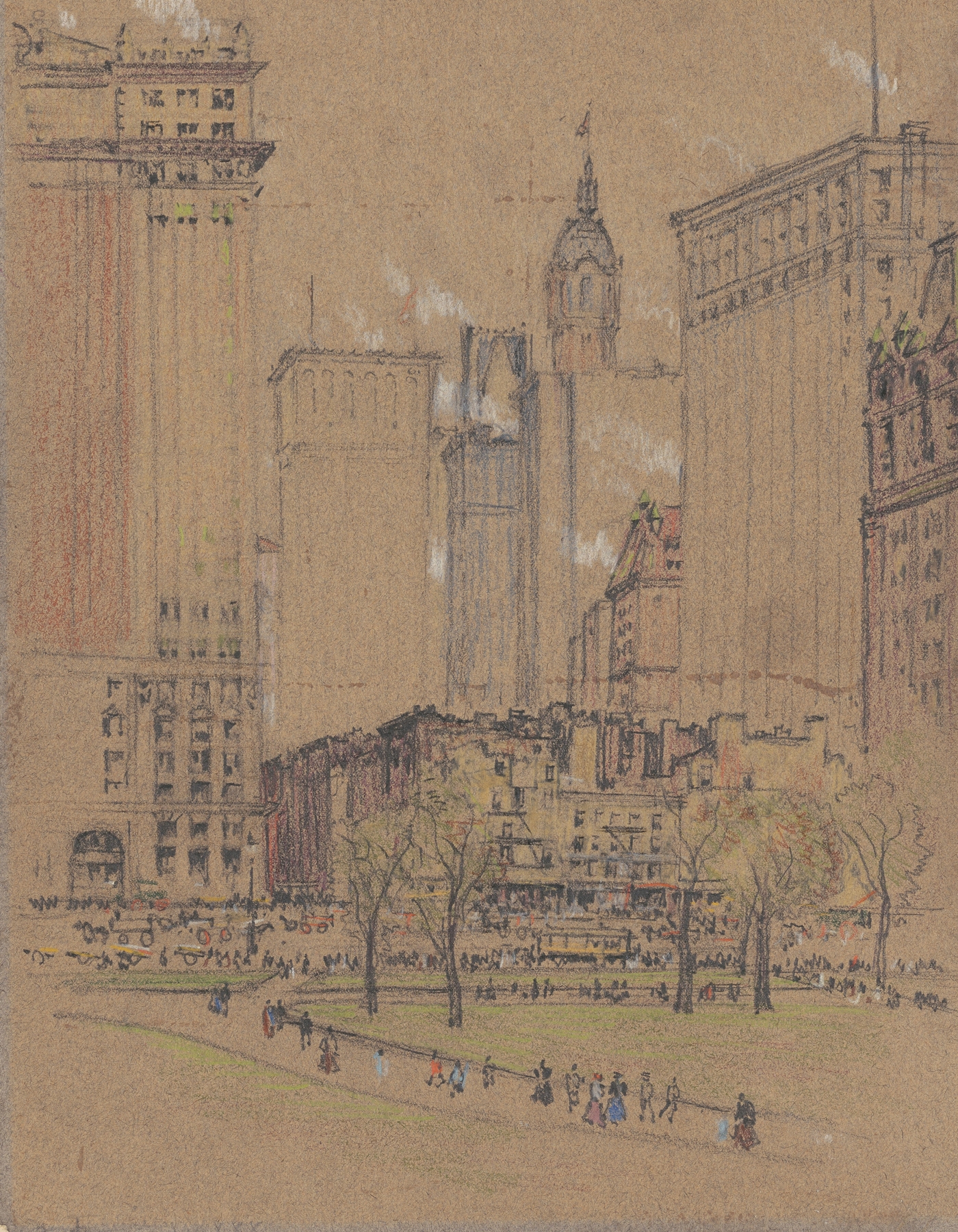 New York,the Old and the New, by Joseph Pennell, public domain