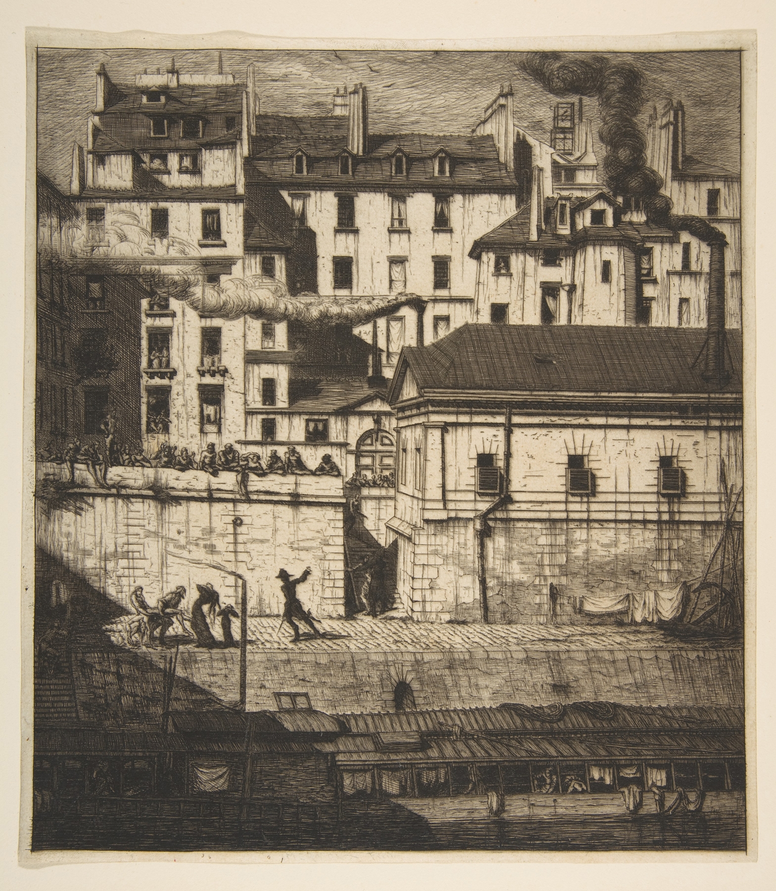 The Mortuary, Paris (La Morgue), by Charles Meryon, public domain