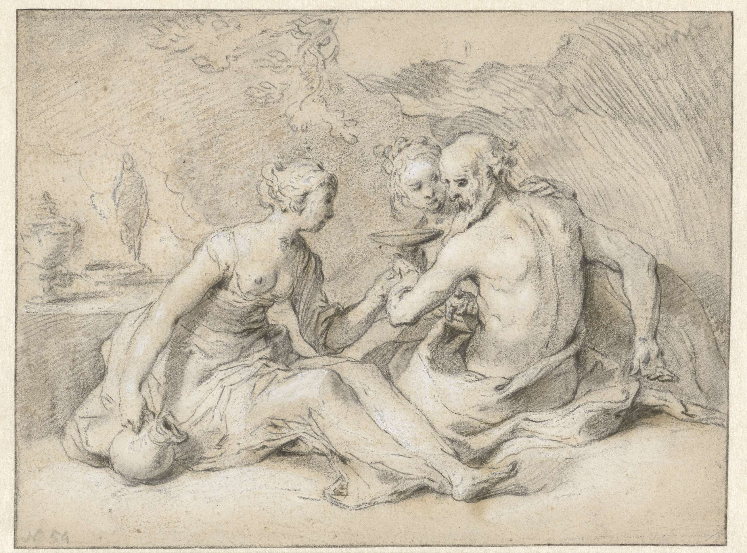 Lot en zijn dochters, by Abraham Bloemaert, public domain