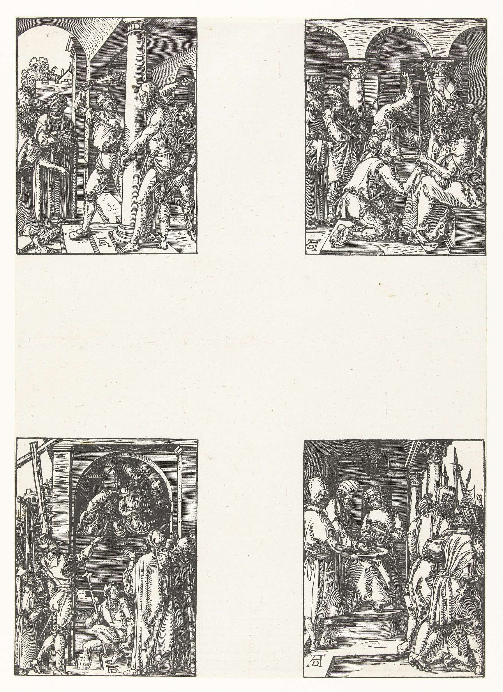 Christ with crown of thorns, paper artwork by Albrecht Dürer
