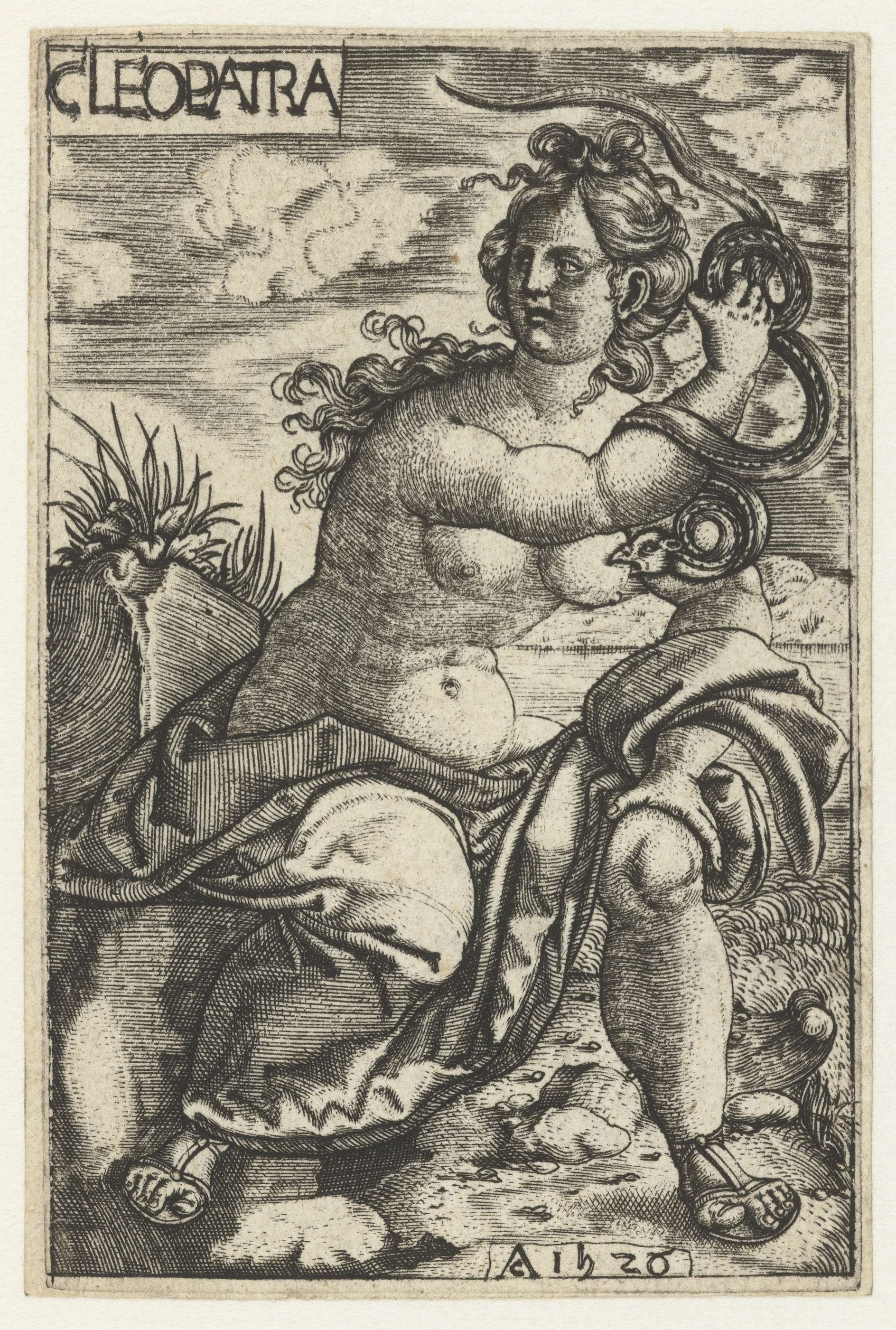 Engraving by Monogrammist AC depicting two figures in an intimate embrace, 1526
