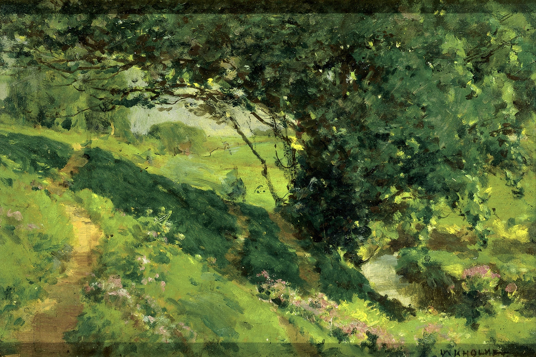 Figurative drawing by William Henry Holmes depicting light and trees