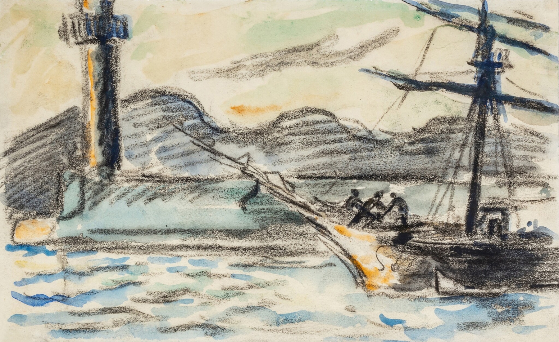 Saint-Tropez. Le phare et la jetée, by Paul Signac, public domain