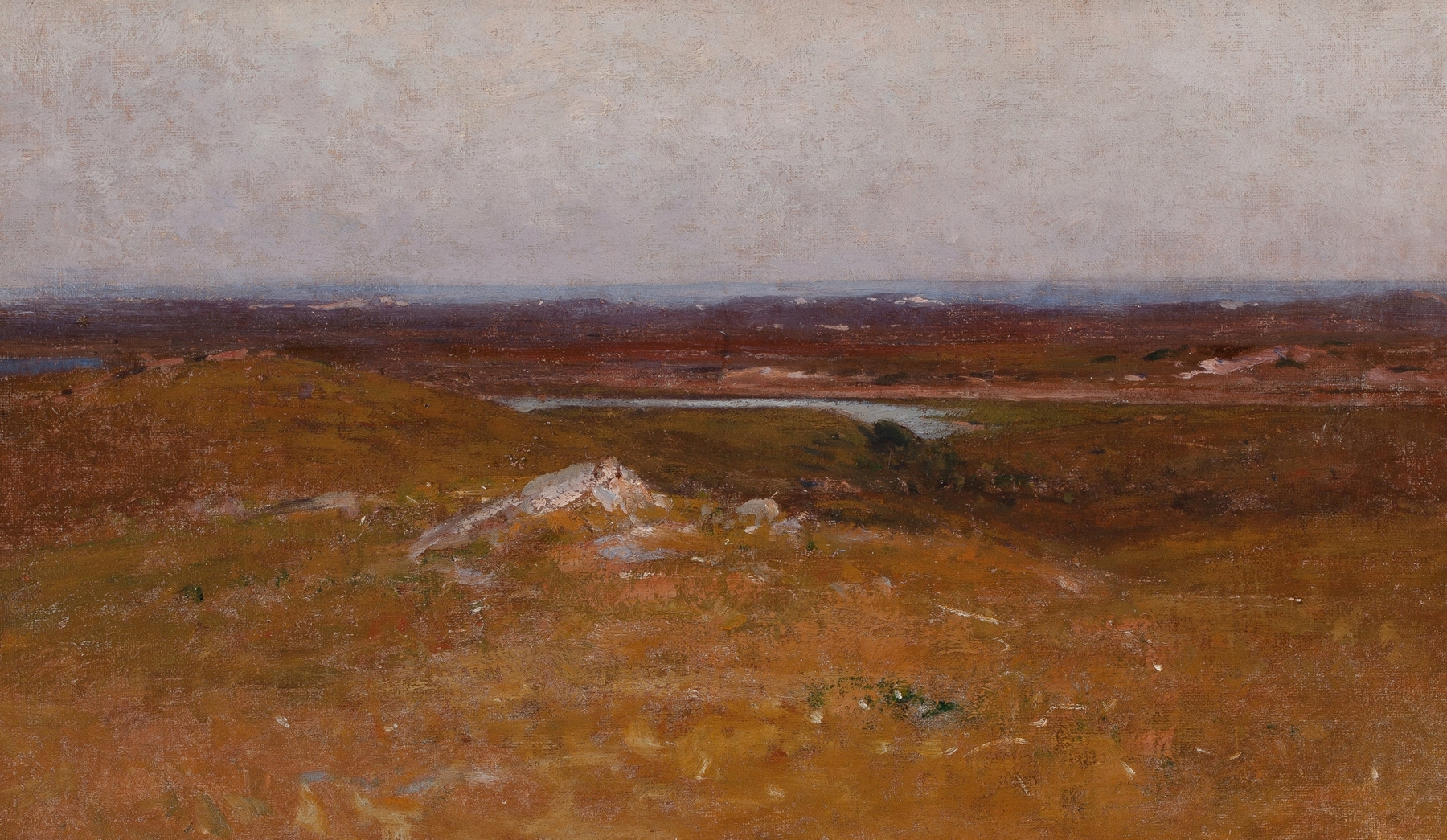 Marine scene of Menemsha Bight, oil on canvas by Robert Swain Gifford