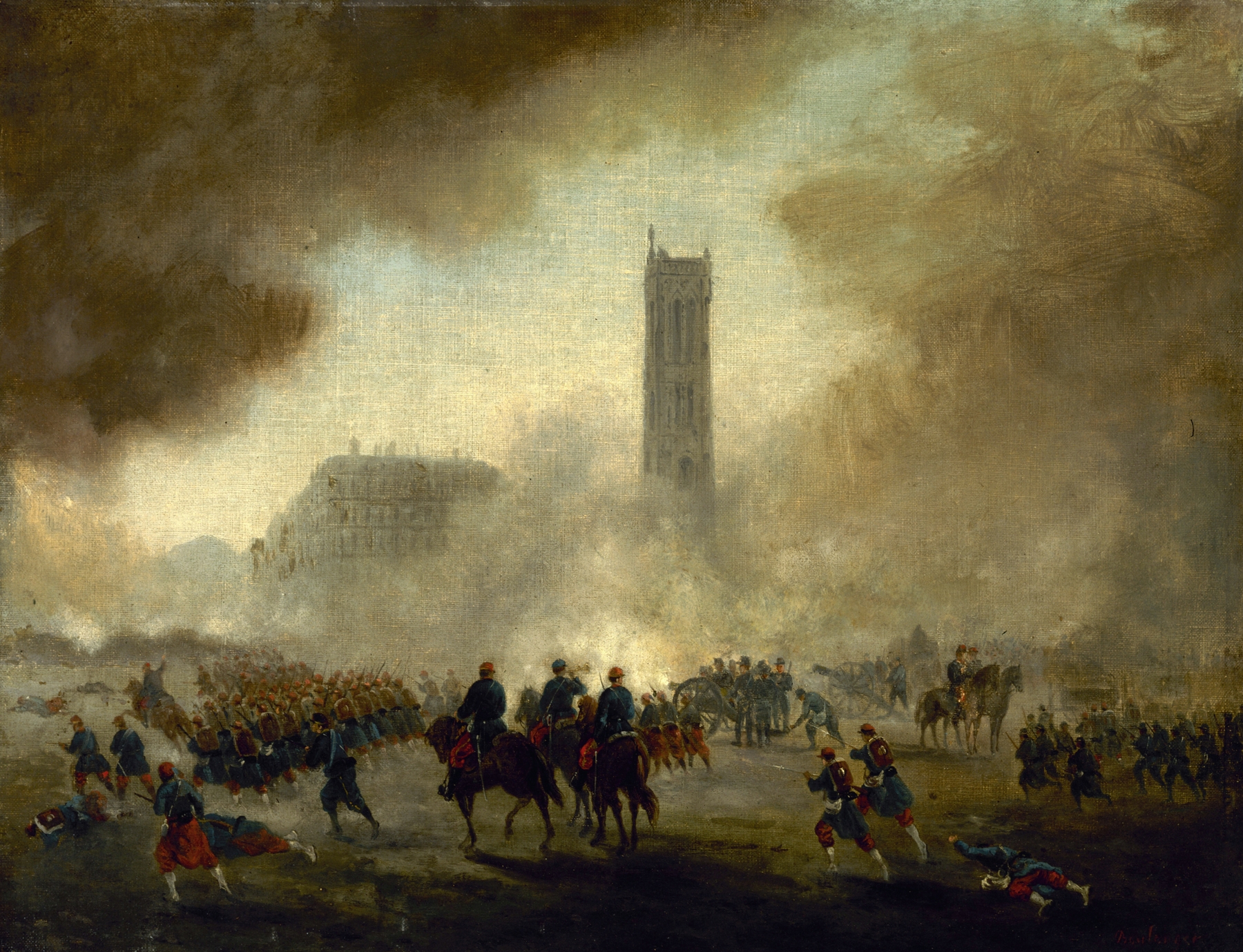 Architecture of La tour Saint-Jacques by Gustave Boulanger, oil painting