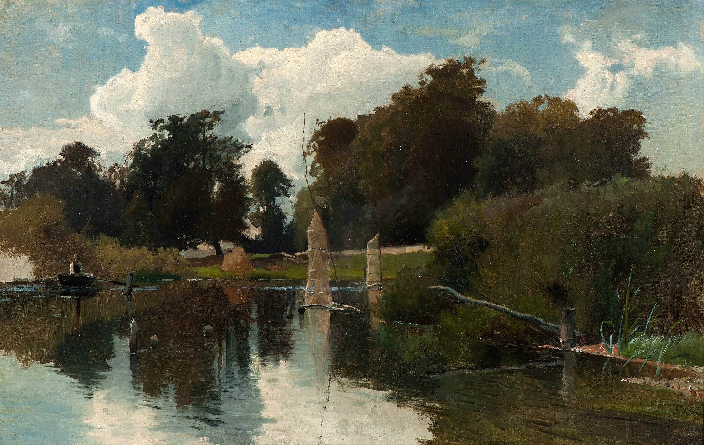 Landscape of The Shore of Ringsjön I by Gustaf Rydberg, oil painting