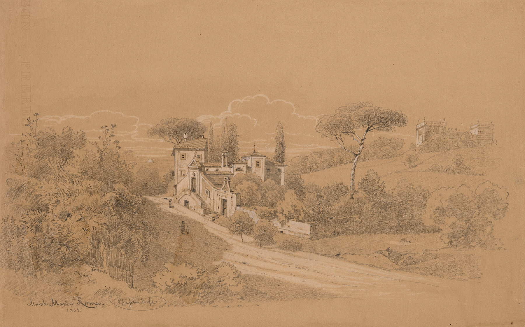 Santa Croce Church in Monte Mario in Rome, by Arthur Blaschnik, public domain