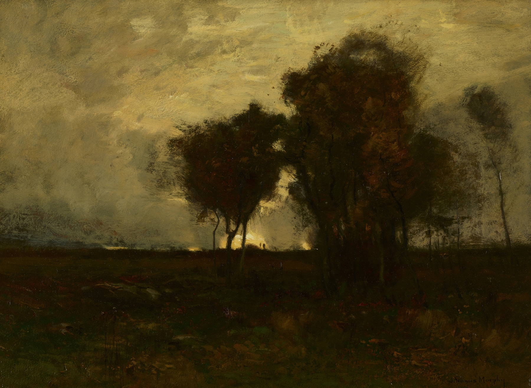 After the Storm by John Francis Murphy, oil painting depicting a serene landscape with soft light.