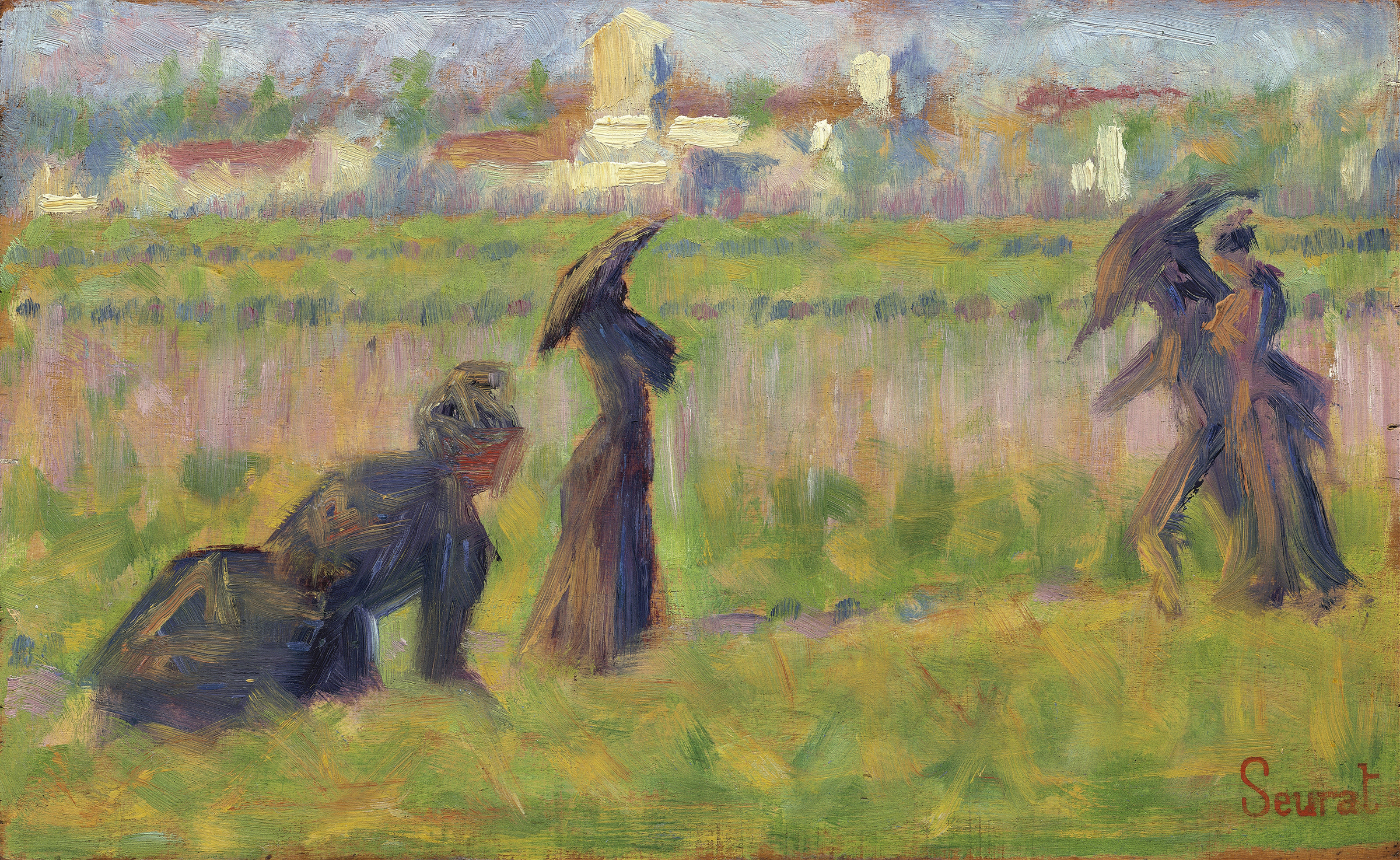 Figures in a Landscape, by Georges Seurat, public domain