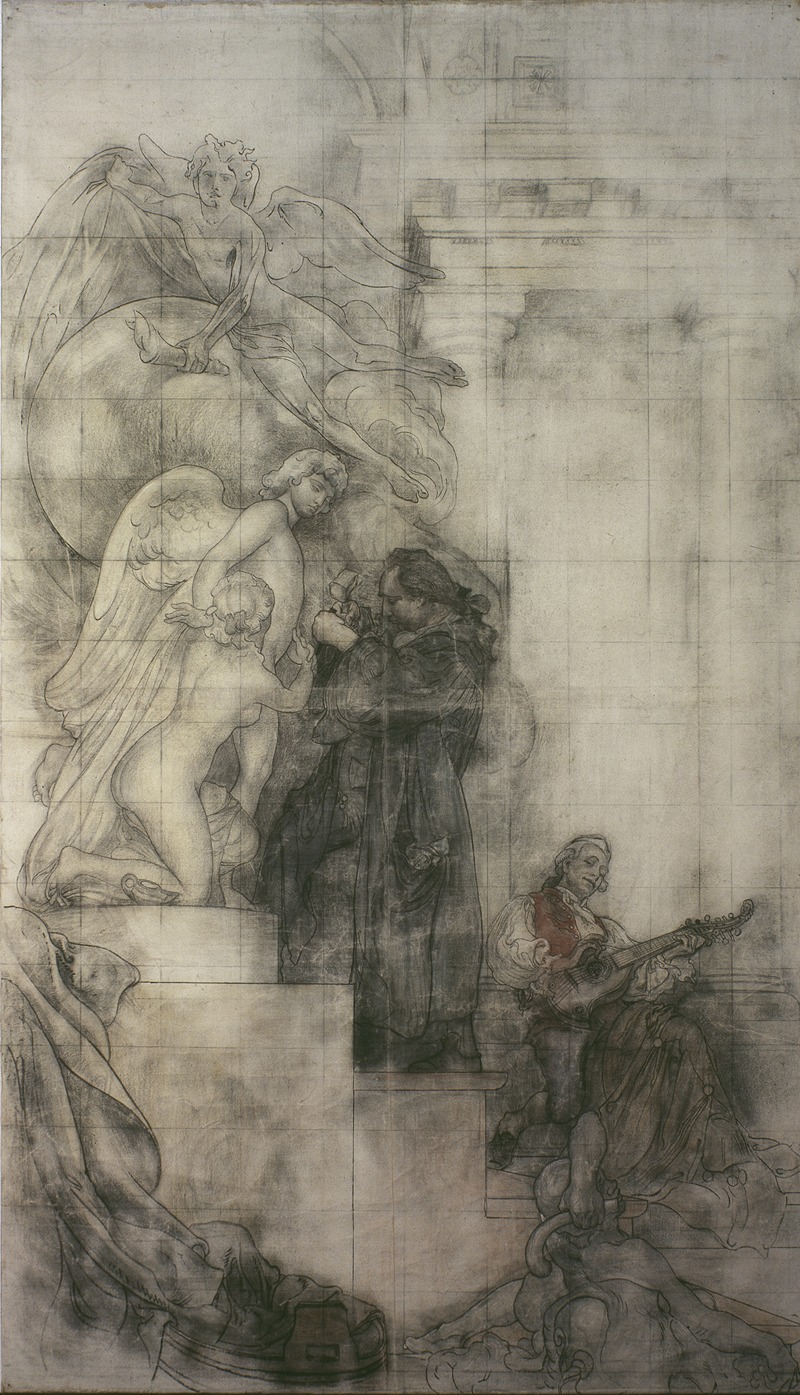 Carl Larsson's painting captures Carl Michael Bellman in a sculptor's studio.