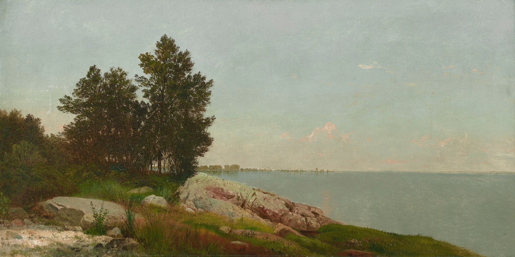 Study on Long Island Sound at Darien, Connecticut, by John Frederick Kensett, public domain