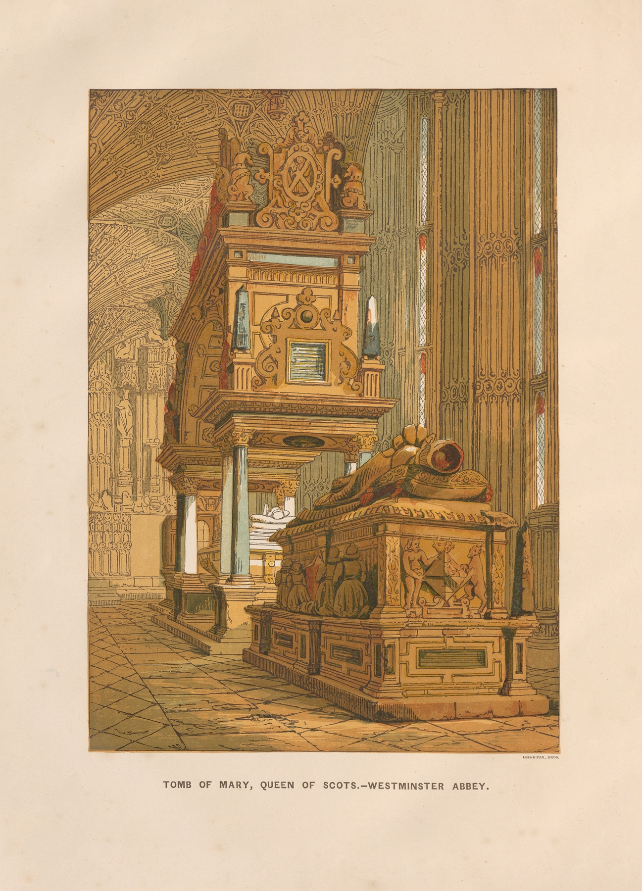 Tomb of Mary, Queen of Scots – Westminster Abbey, by Charles Knight, public domain