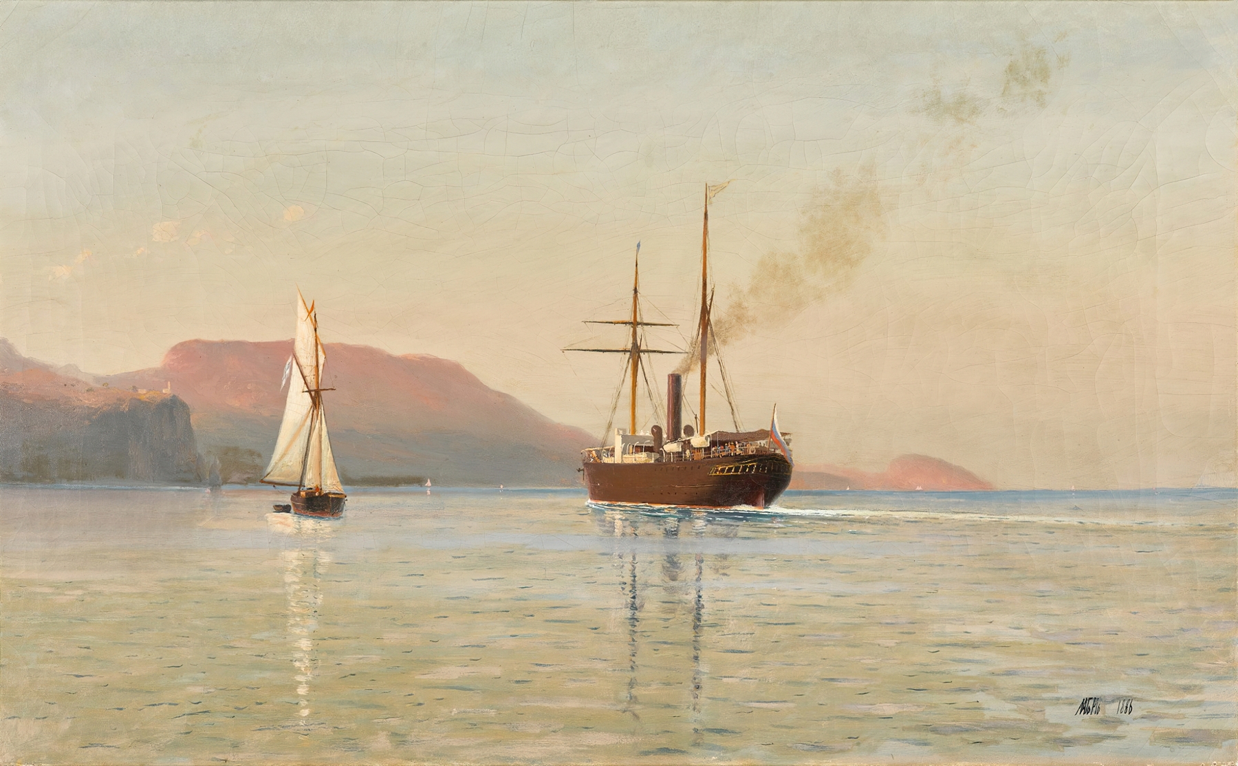 Approaching the Southern Crimean Coast, by Lev Felixovich Lagorio, public domain
