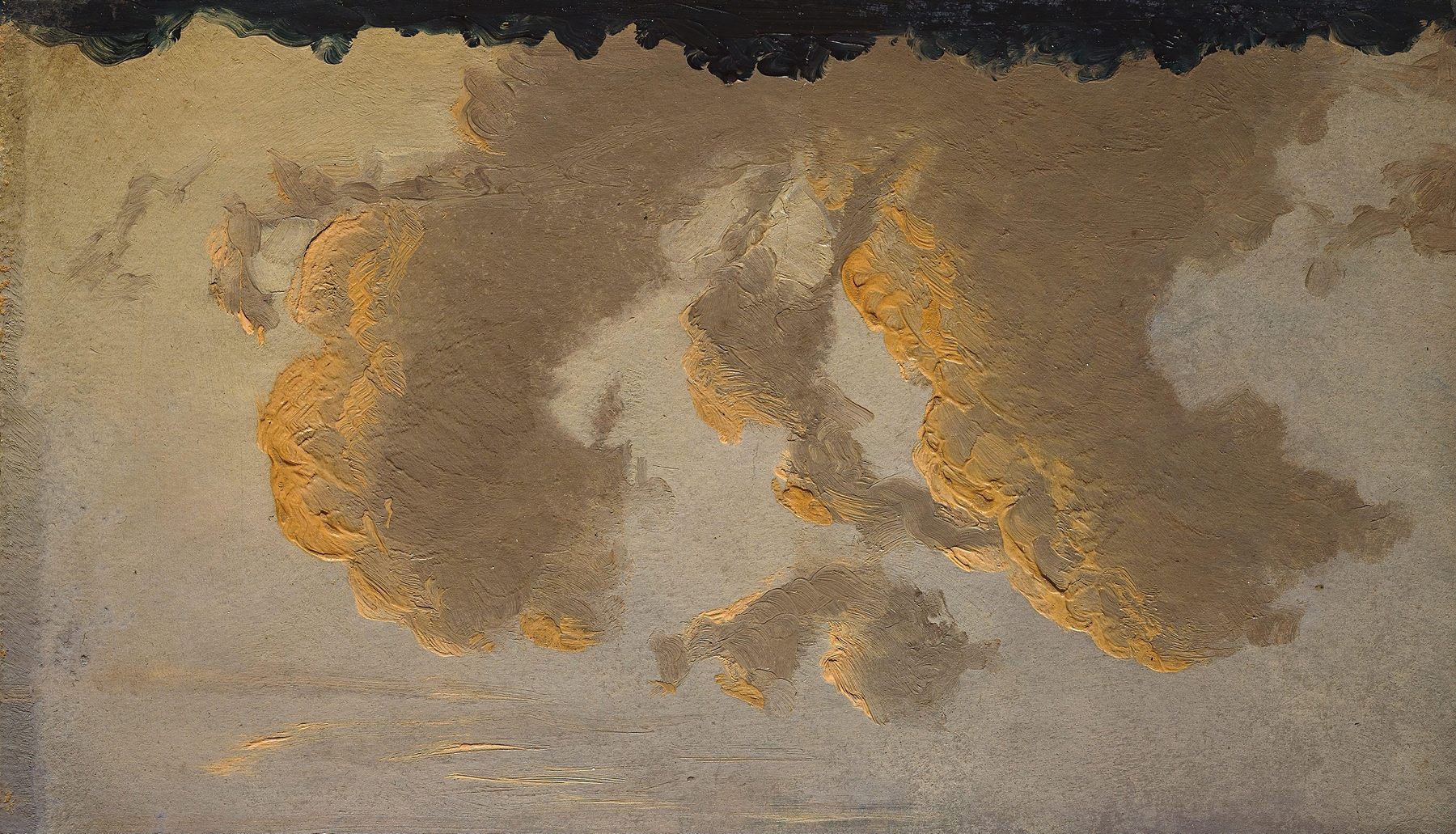 Cloud Study II by Knud Baade, oil painting depicting clouds and light in the sky