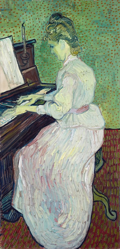 Vincent van Gogh's painting depicts Marguerite Gachet at the piano.