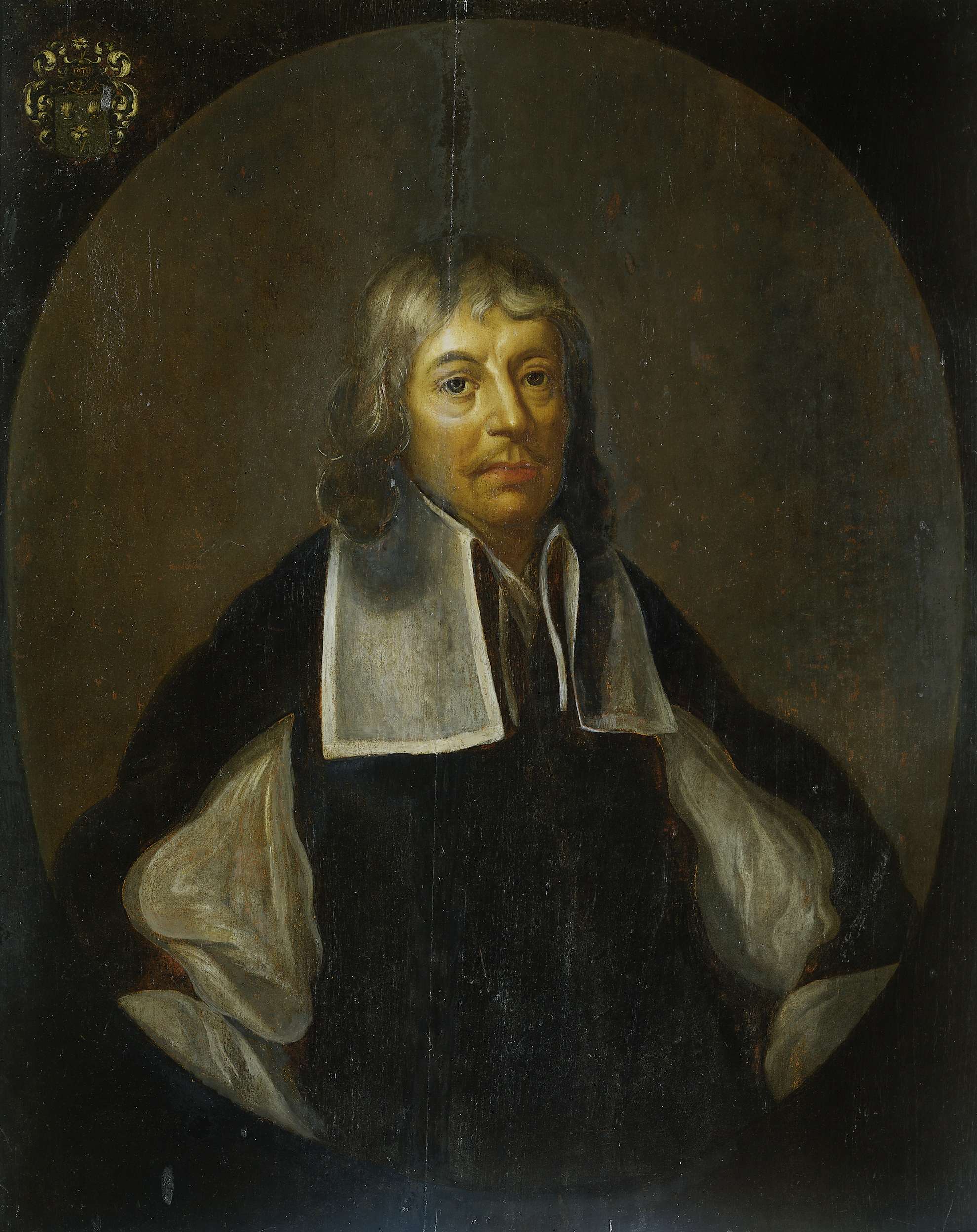 Portrait of Joan Maetsuyker, oil on panel by Jacob Coeman