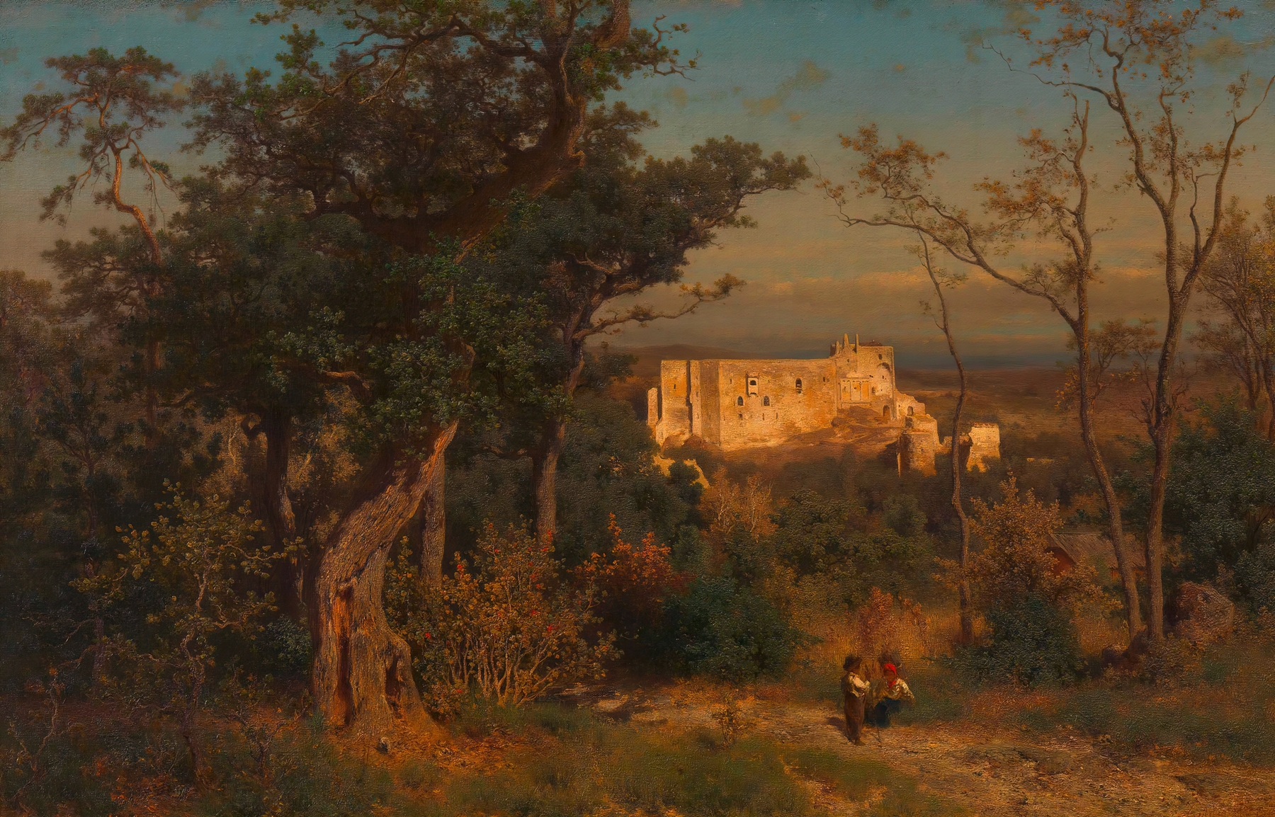 Schloss Liechtenstein (vor der Restaurierung), by Eduard Peithner von Lichtenfels, public domain