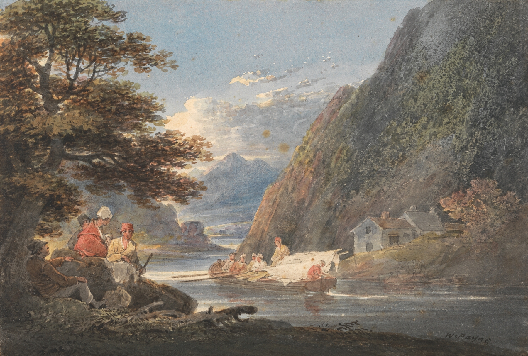 Landscape of the River Tivy by William Payne, oil painting