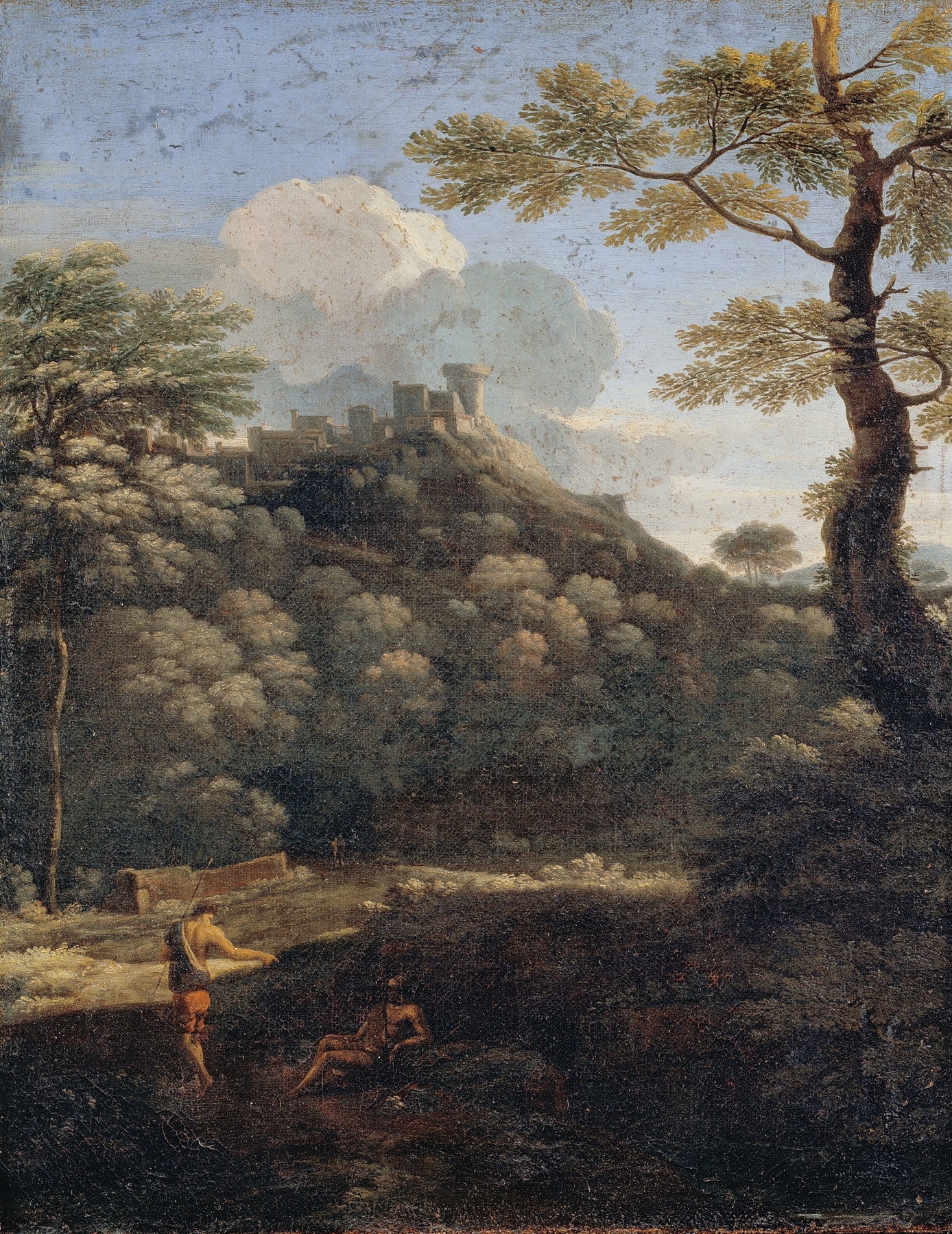 A Castle in a Wood, by Gaspard Dughet, public domain