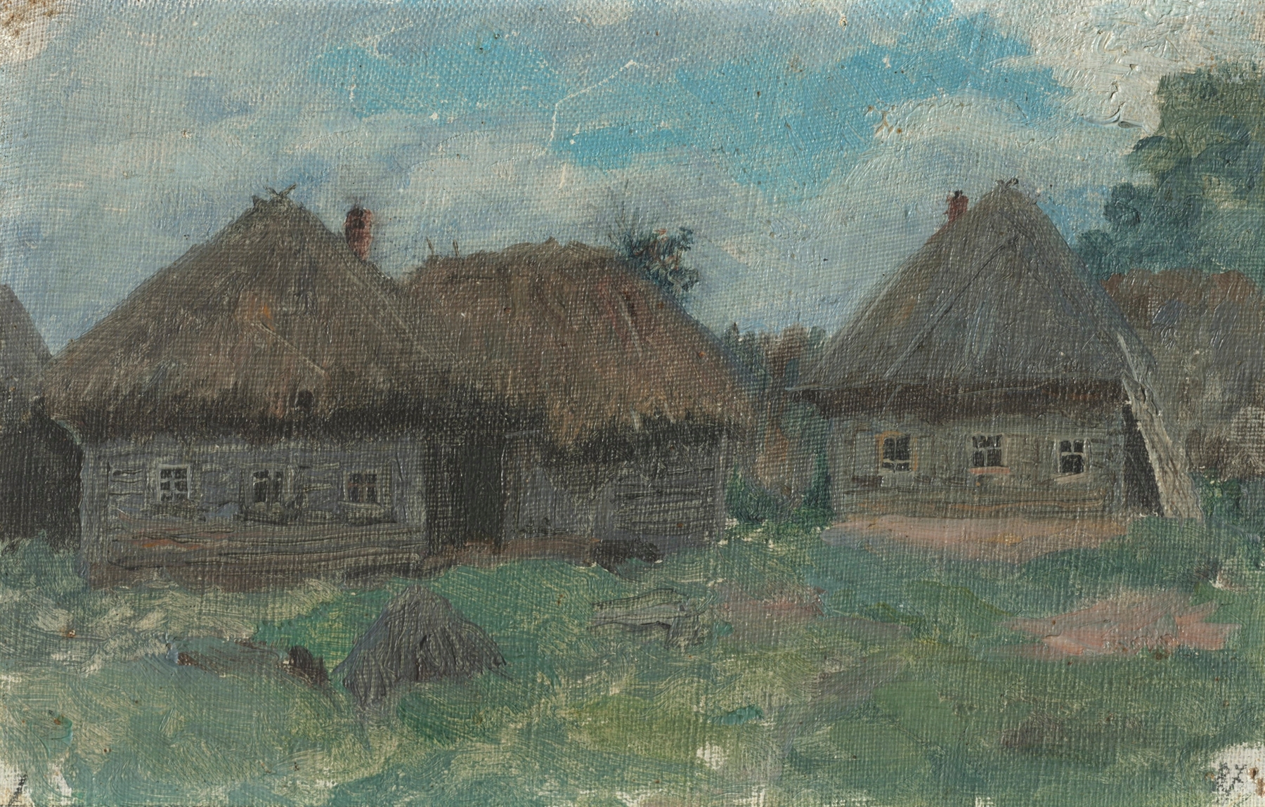 Izbas, by Maria Yakunchikova, public domain