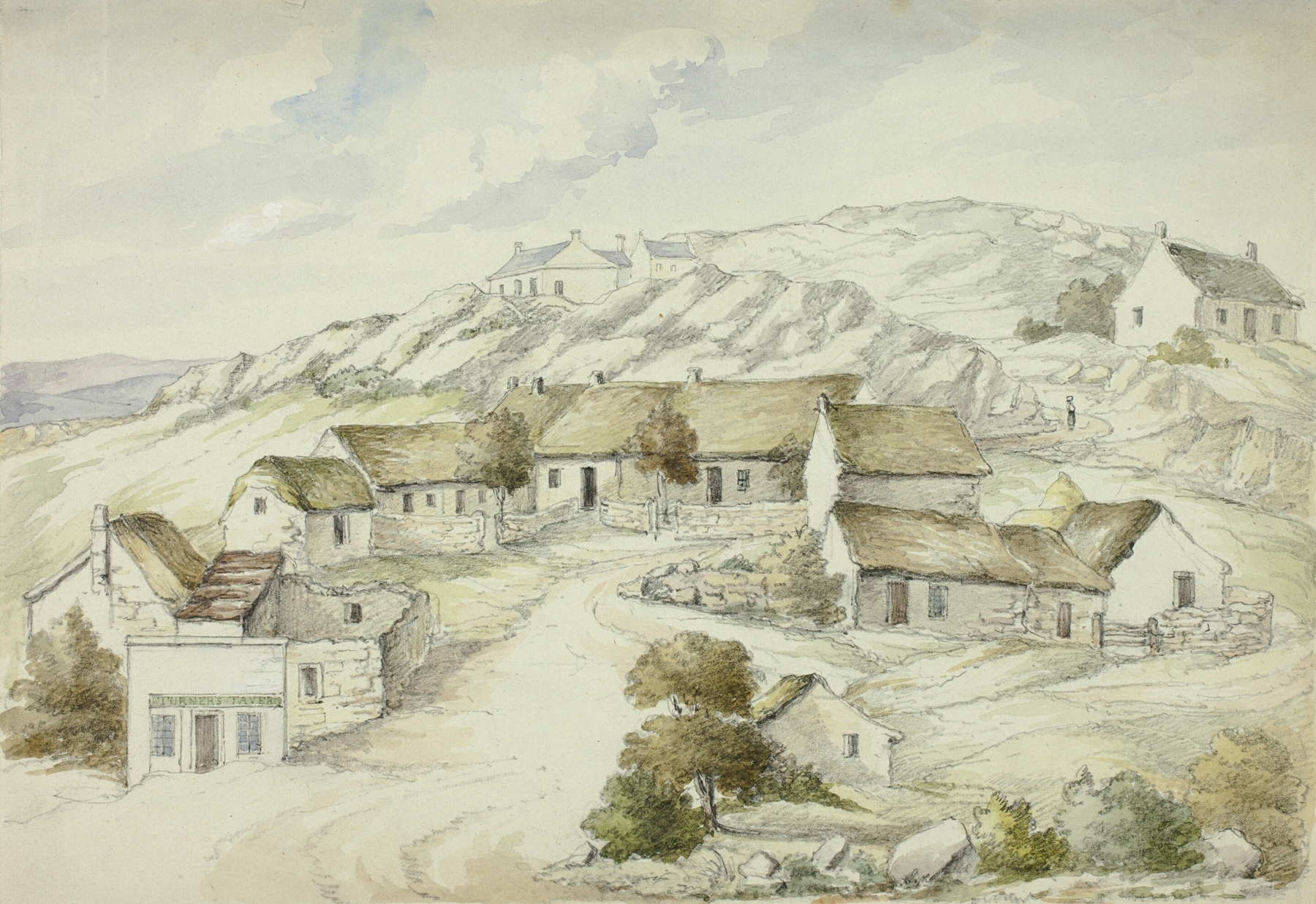 Kilkenny Village from the Rocks, by Elizabeth Murray, public domain