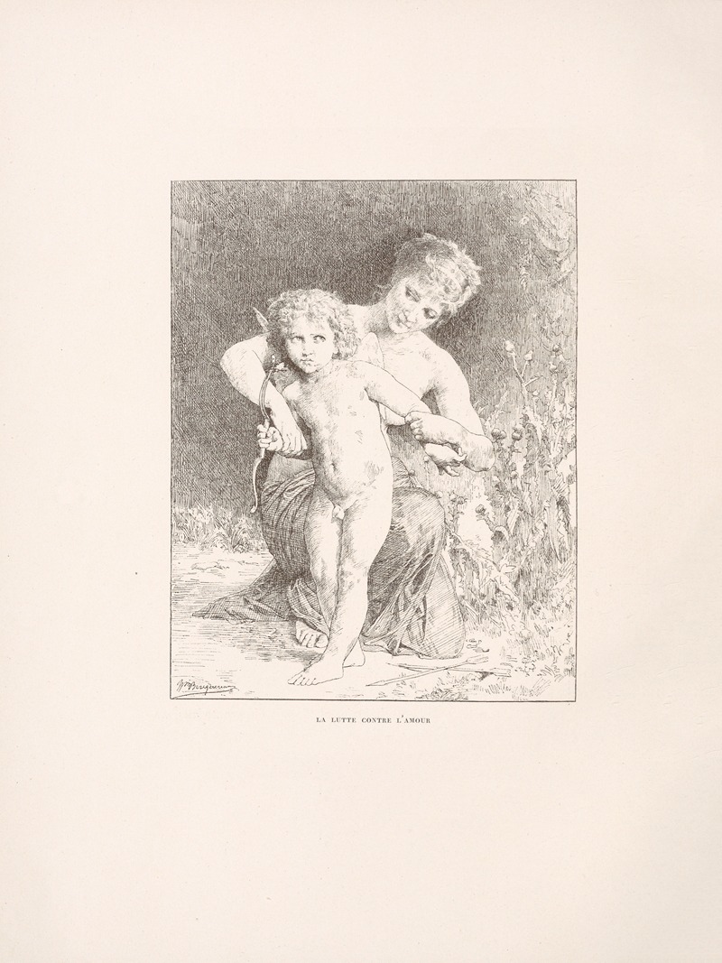 La lutte contre l’Amour by William Bouguereau