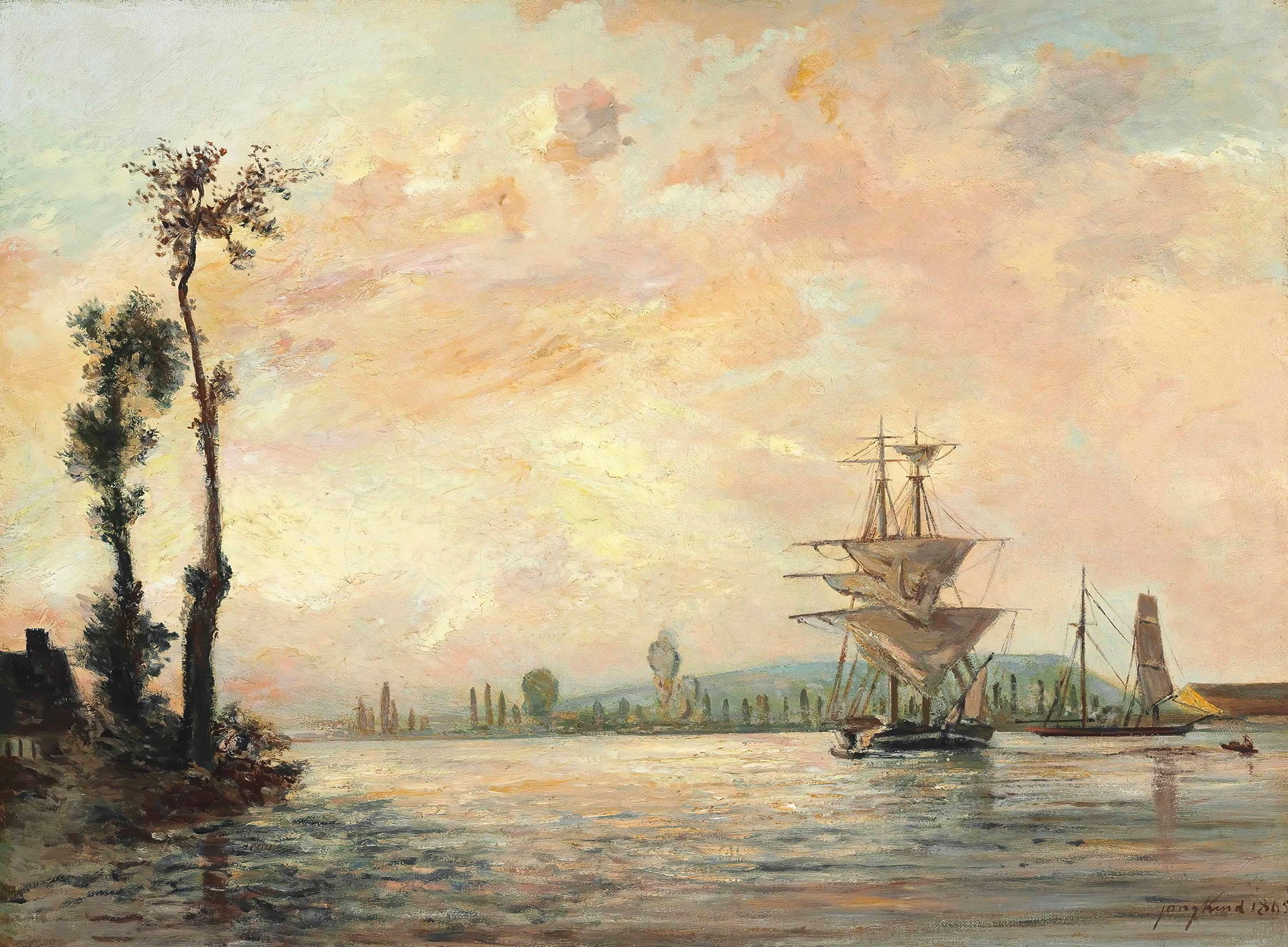 La Seine Près De Rouen, by Johan Barthold Jongkind, public domain
