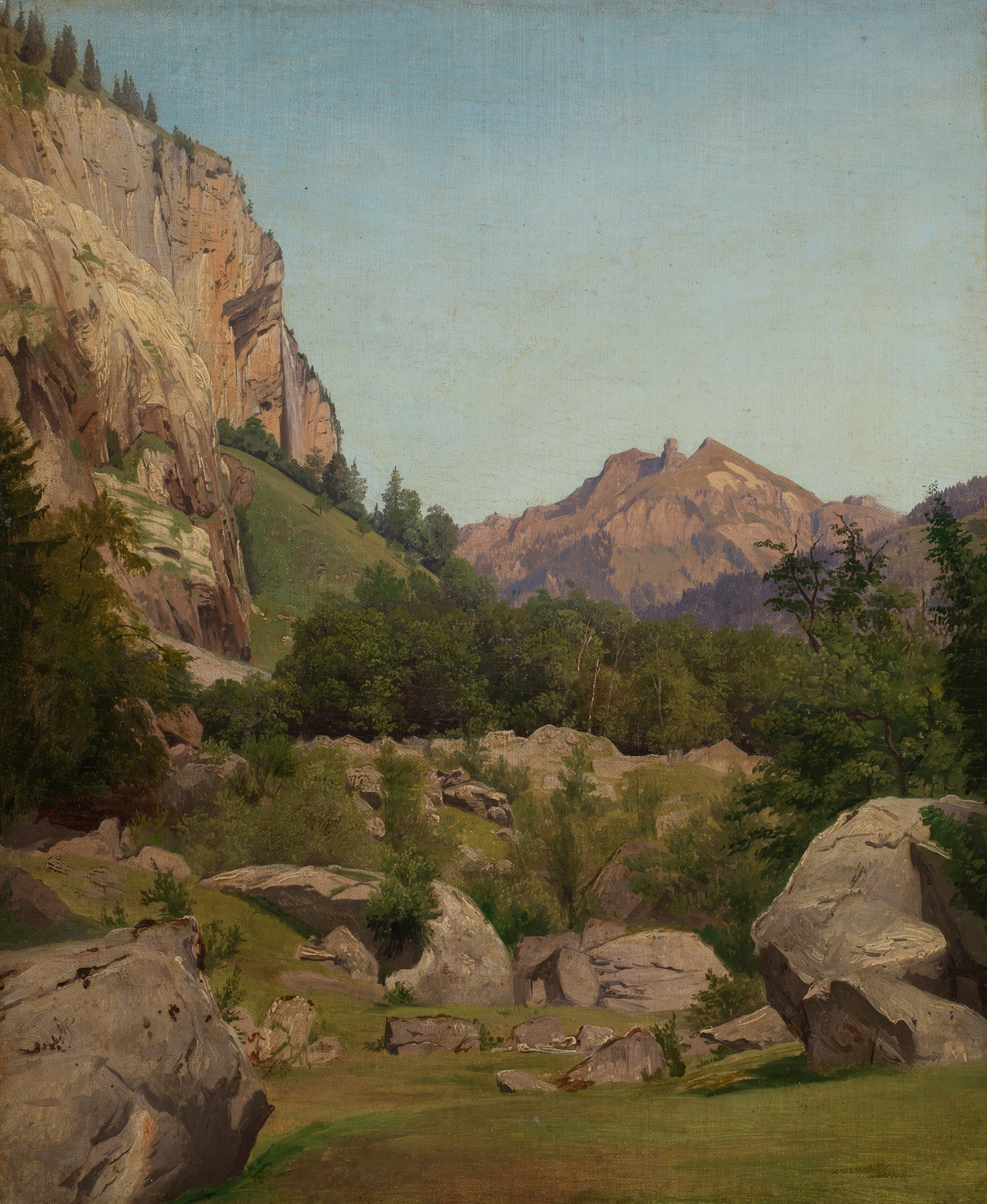 Schweizer Gebirgslandschaft, by Johann Wilhelm Schirmer, public domain