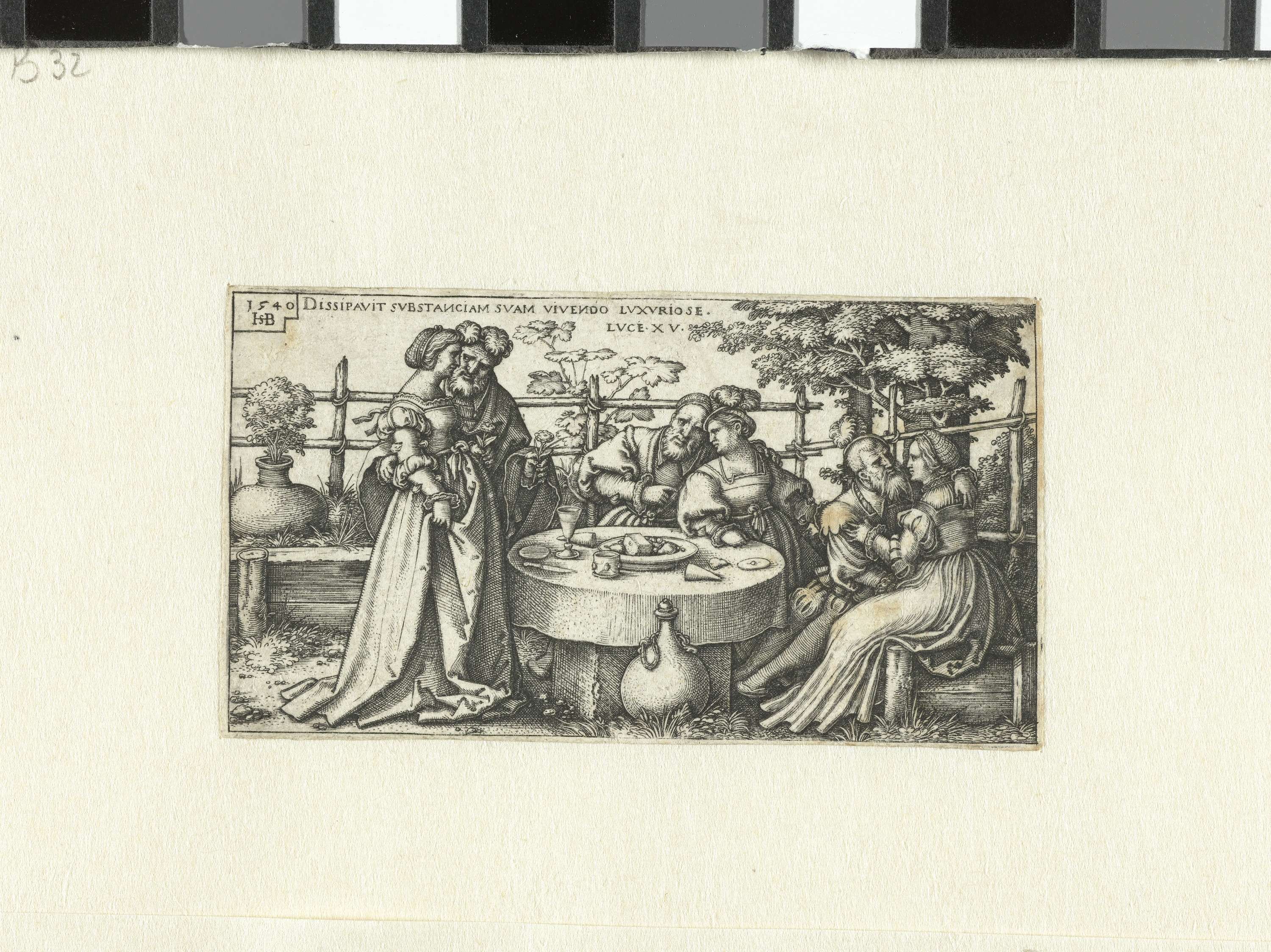 Verloren zoon verspilt zijn erfenis, by Hans Sebald Beham, public domain