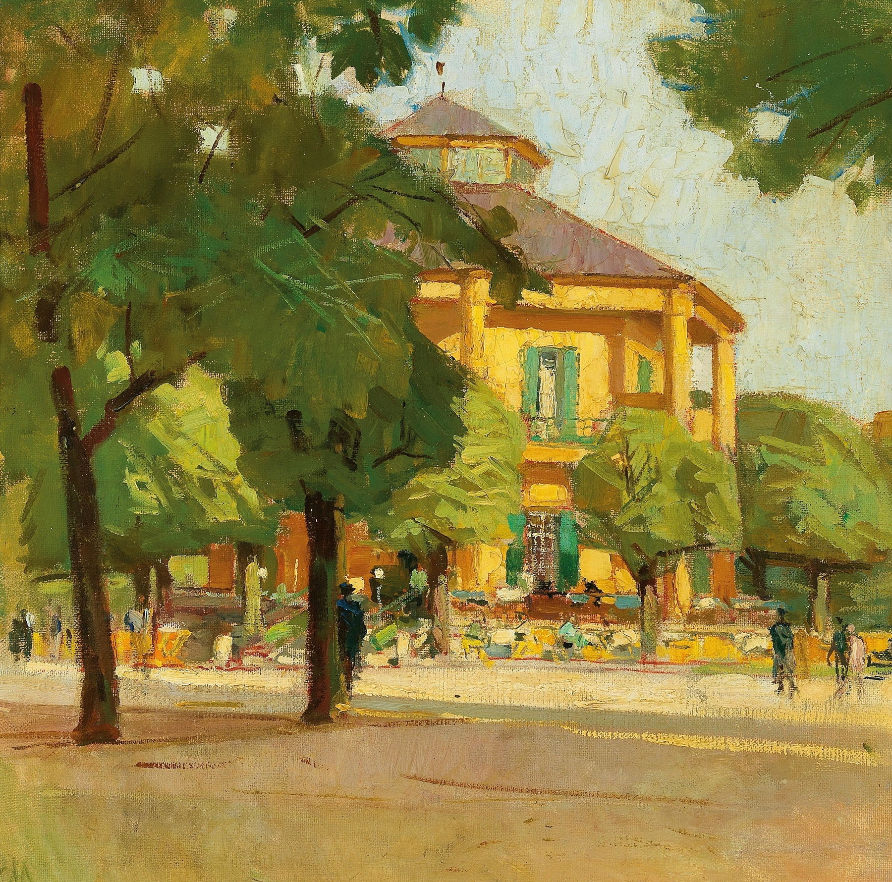 Lusthaus, (Prater, Vienna), by Carl Moll, public domain